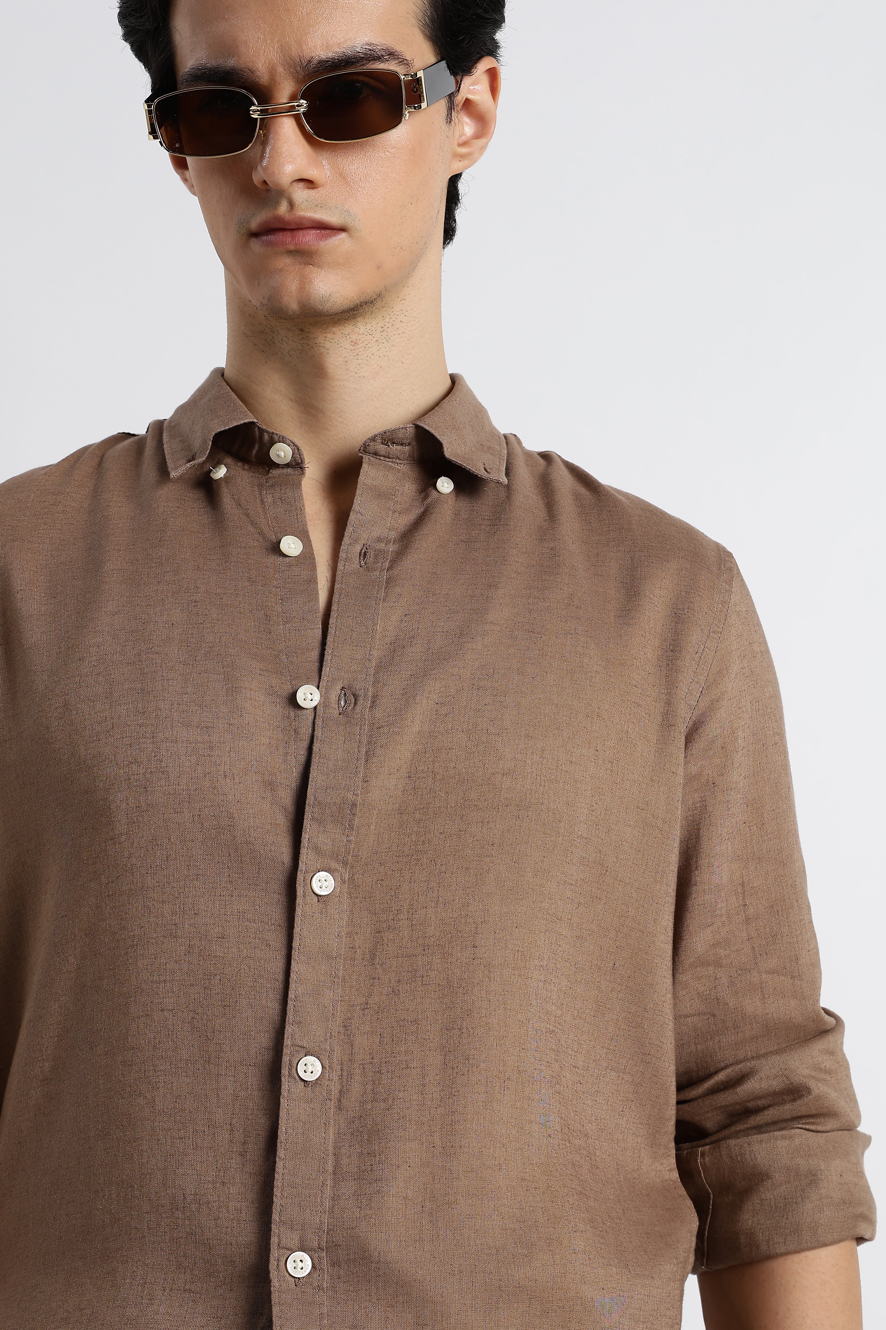 Men Cotton-Linen Shirt - Image 9