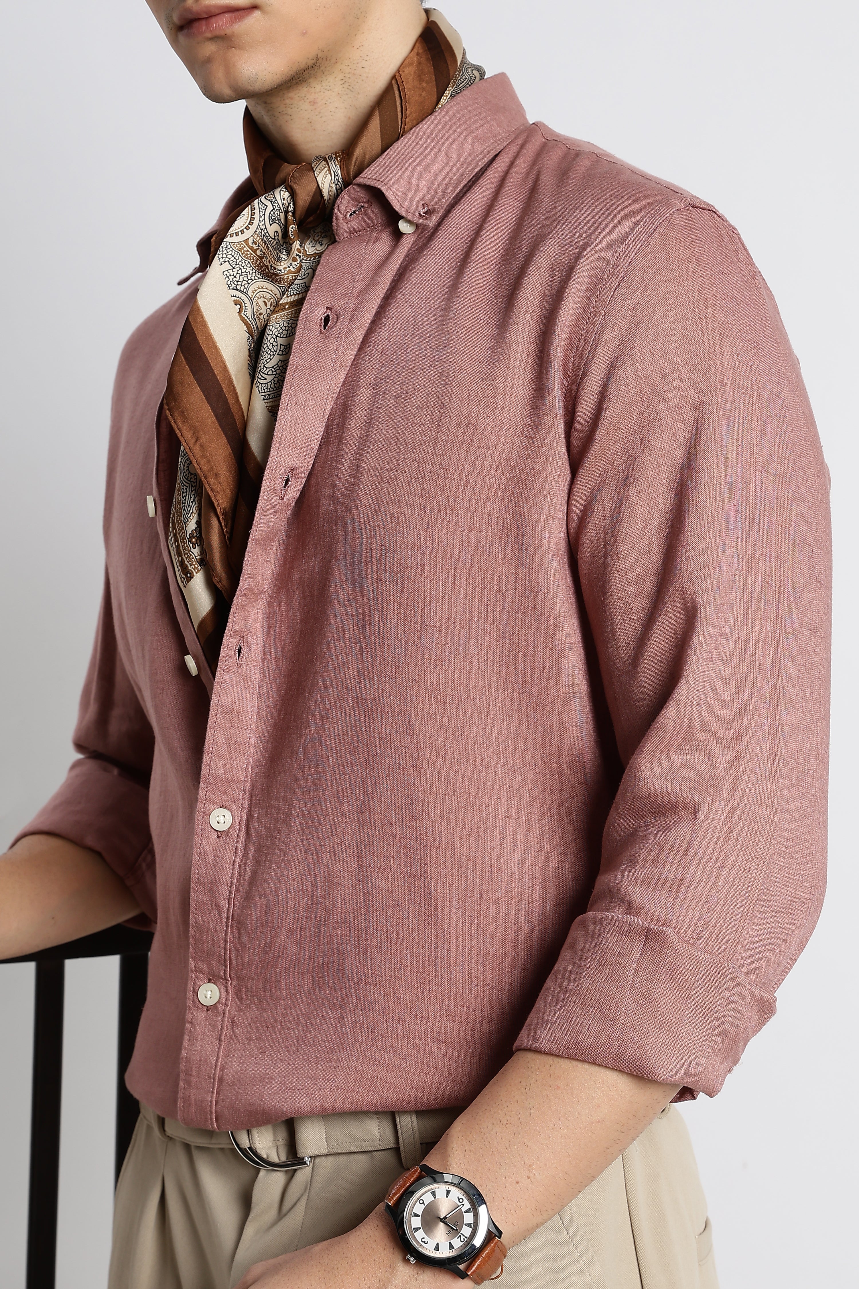 Men Cotton-Linen Shirt - Image 11