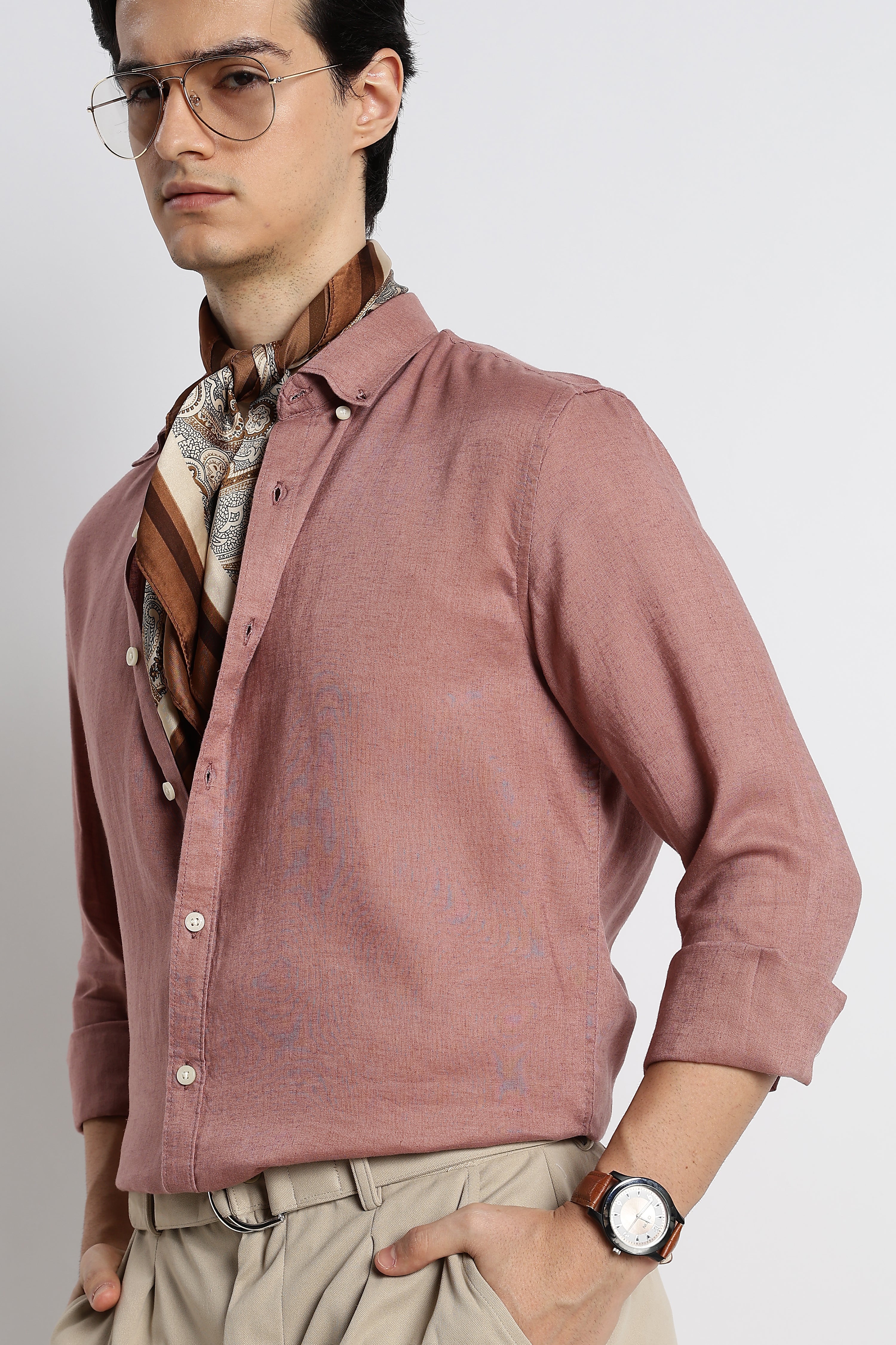 Men Cotton-Linen Shirt - Image 2