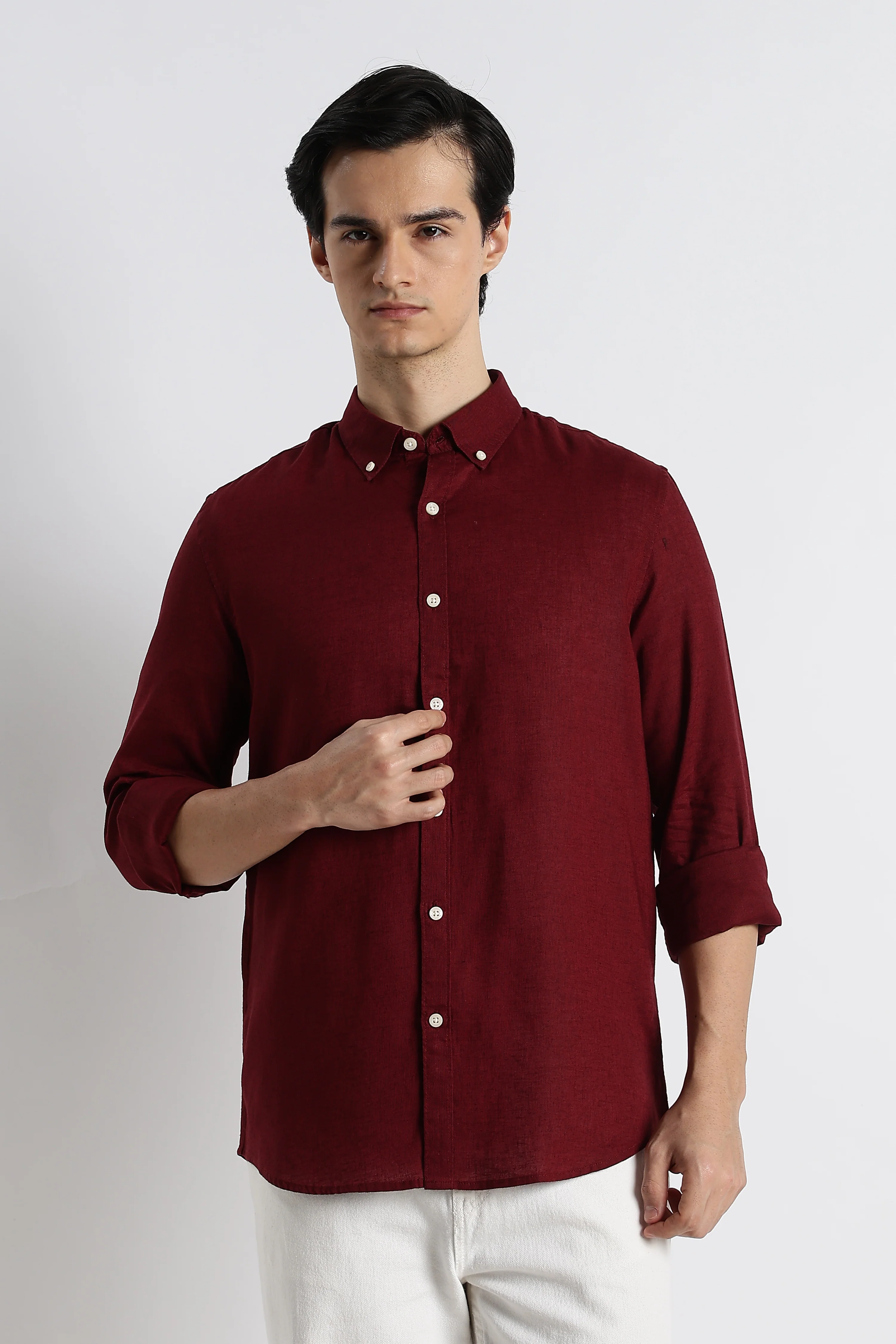 Men Cotton-Linen Shirt - Image 5