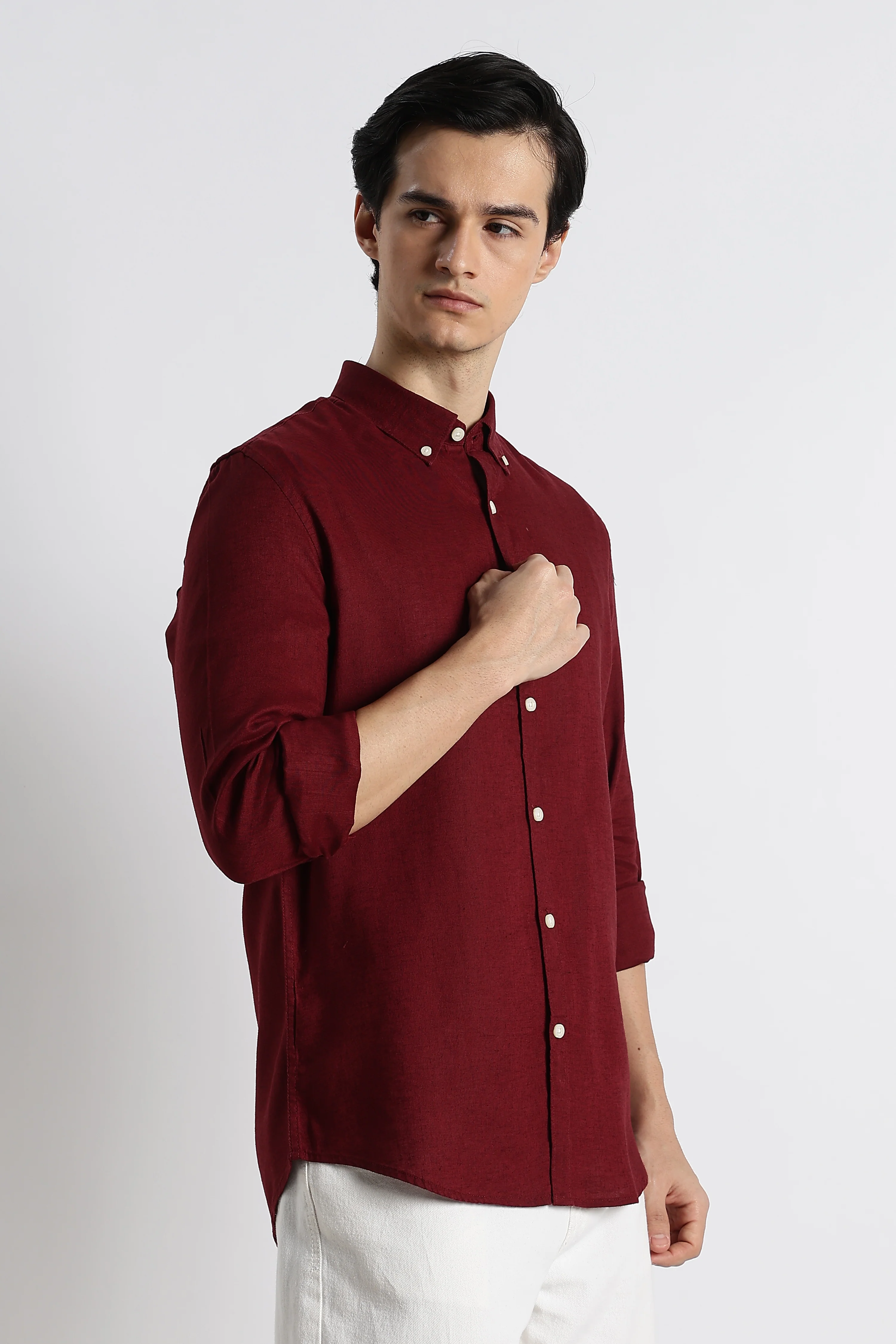 Men Cotton-Linen Shirt - Image 7