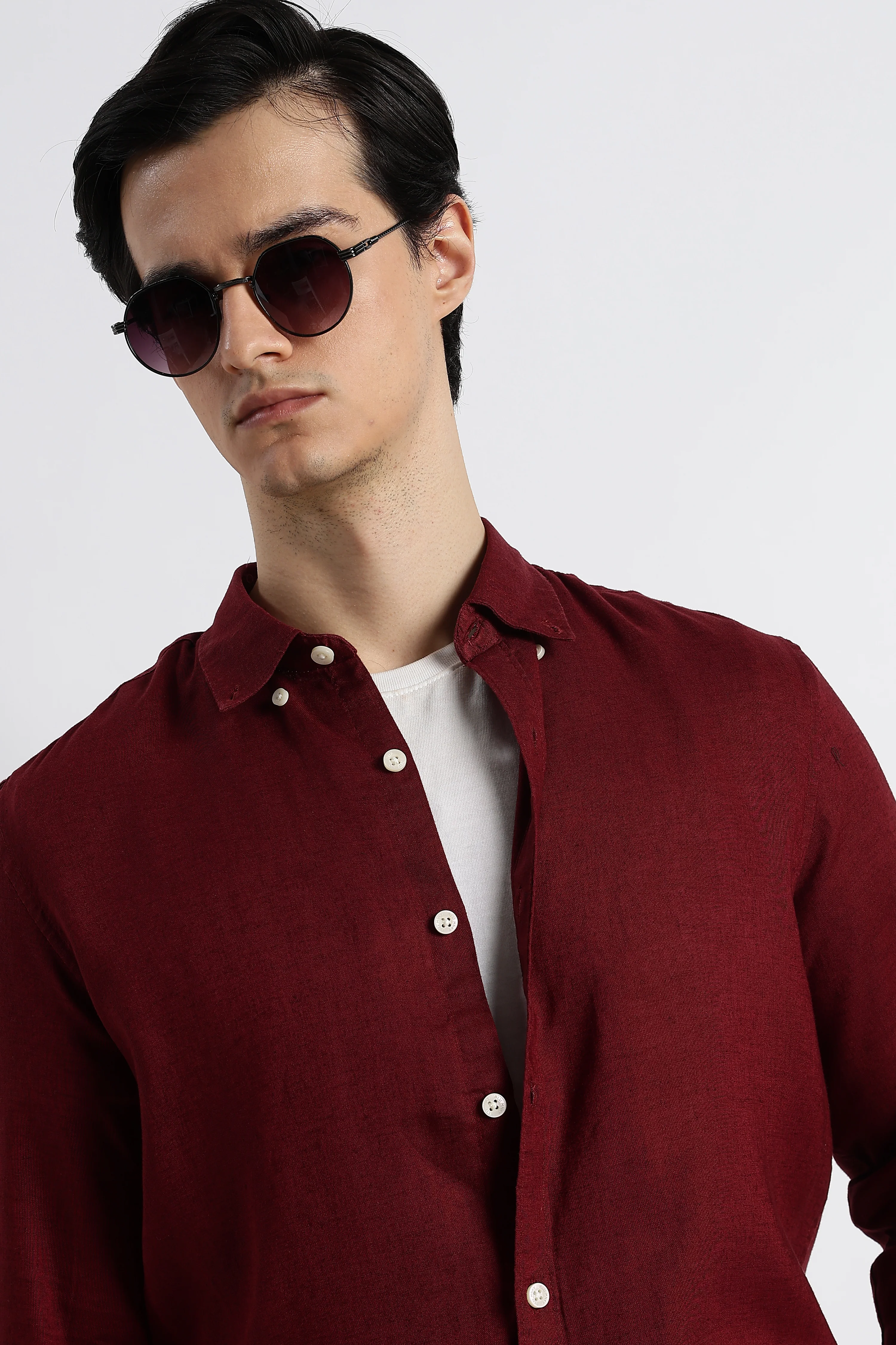 Men Cotton-Linen Shirt - Image 9