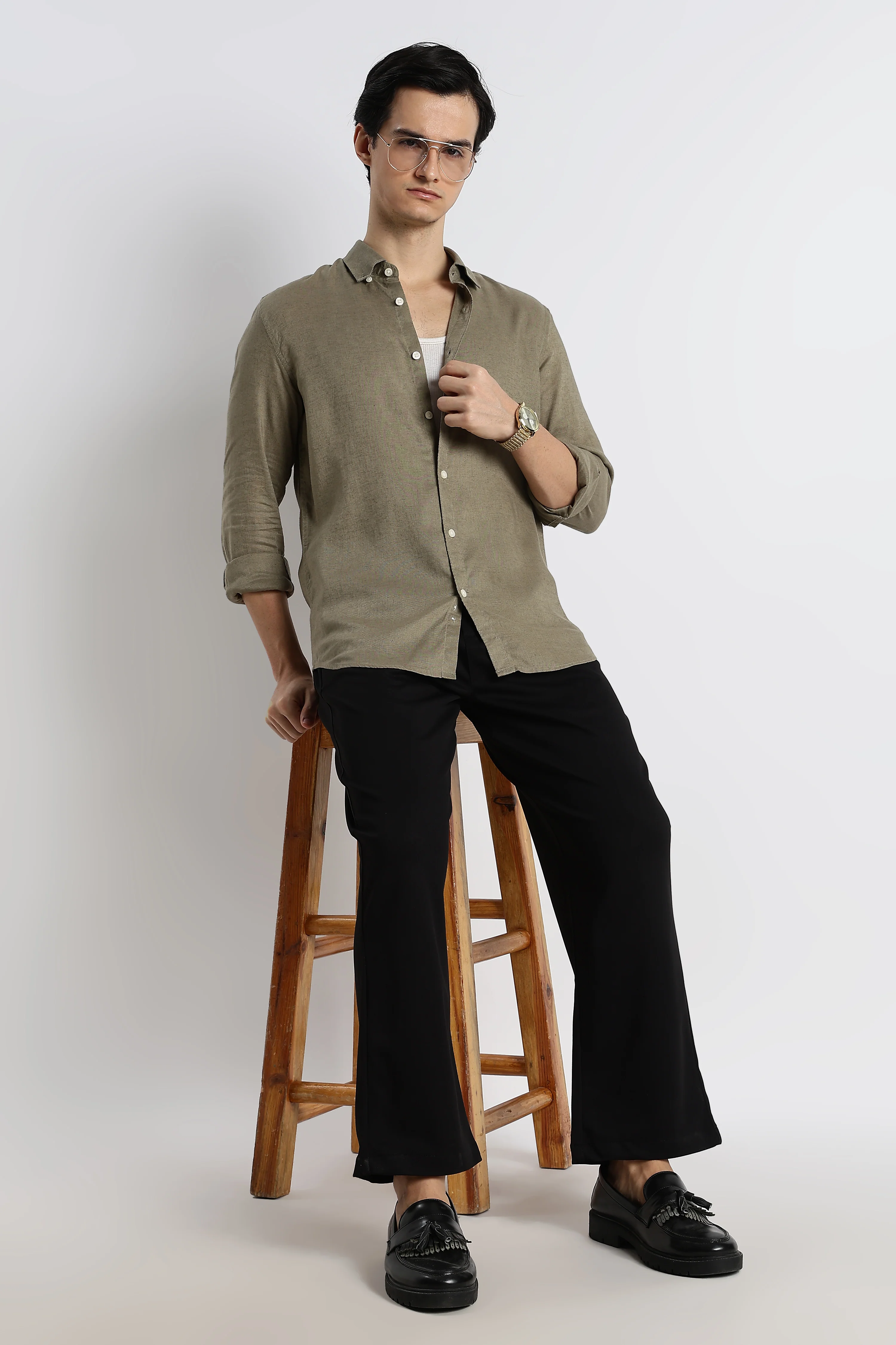 Men Cotton-Linen Shirt - Image 10