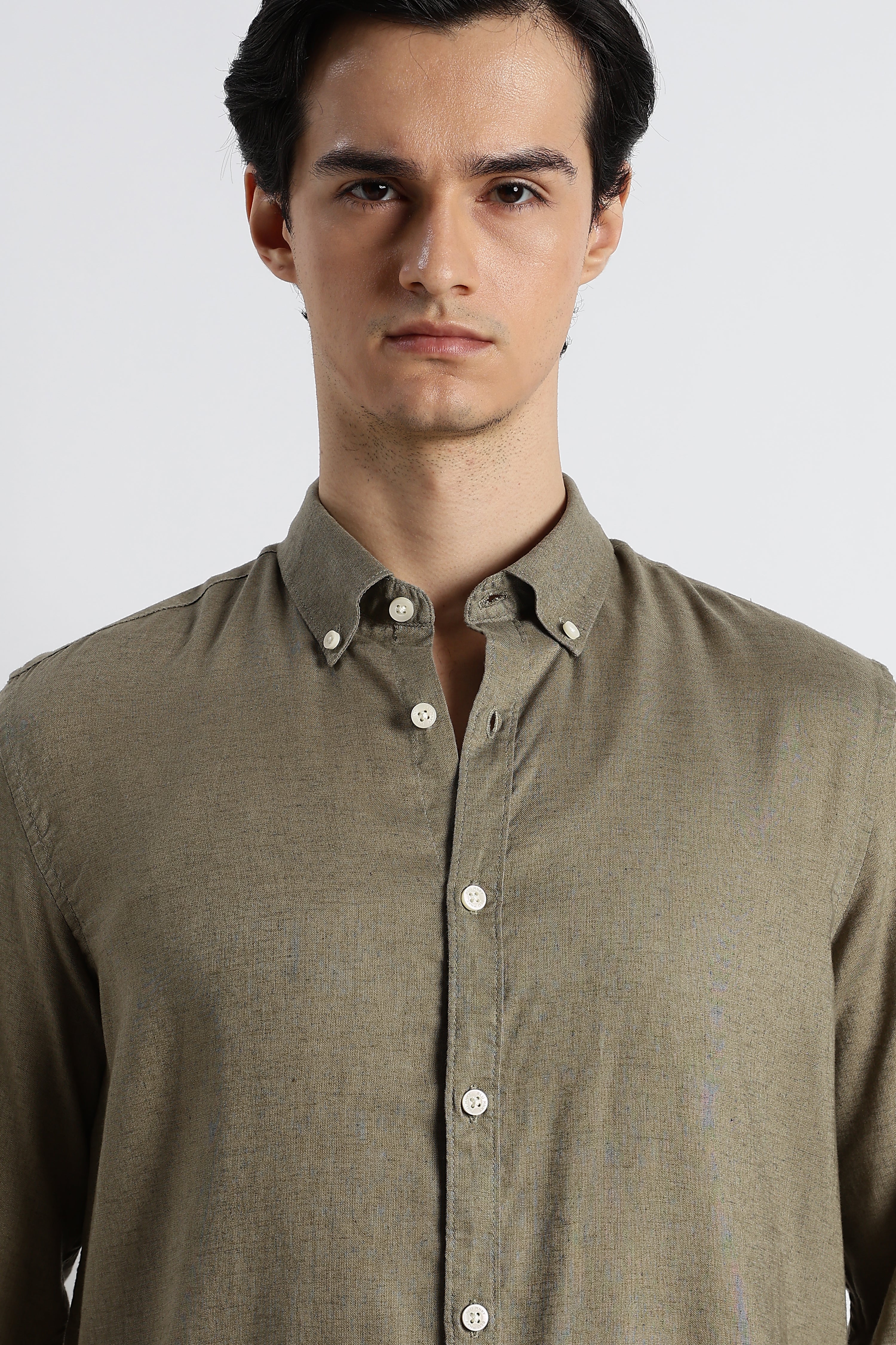 Men Cotton-Linen Shirt - Image 4