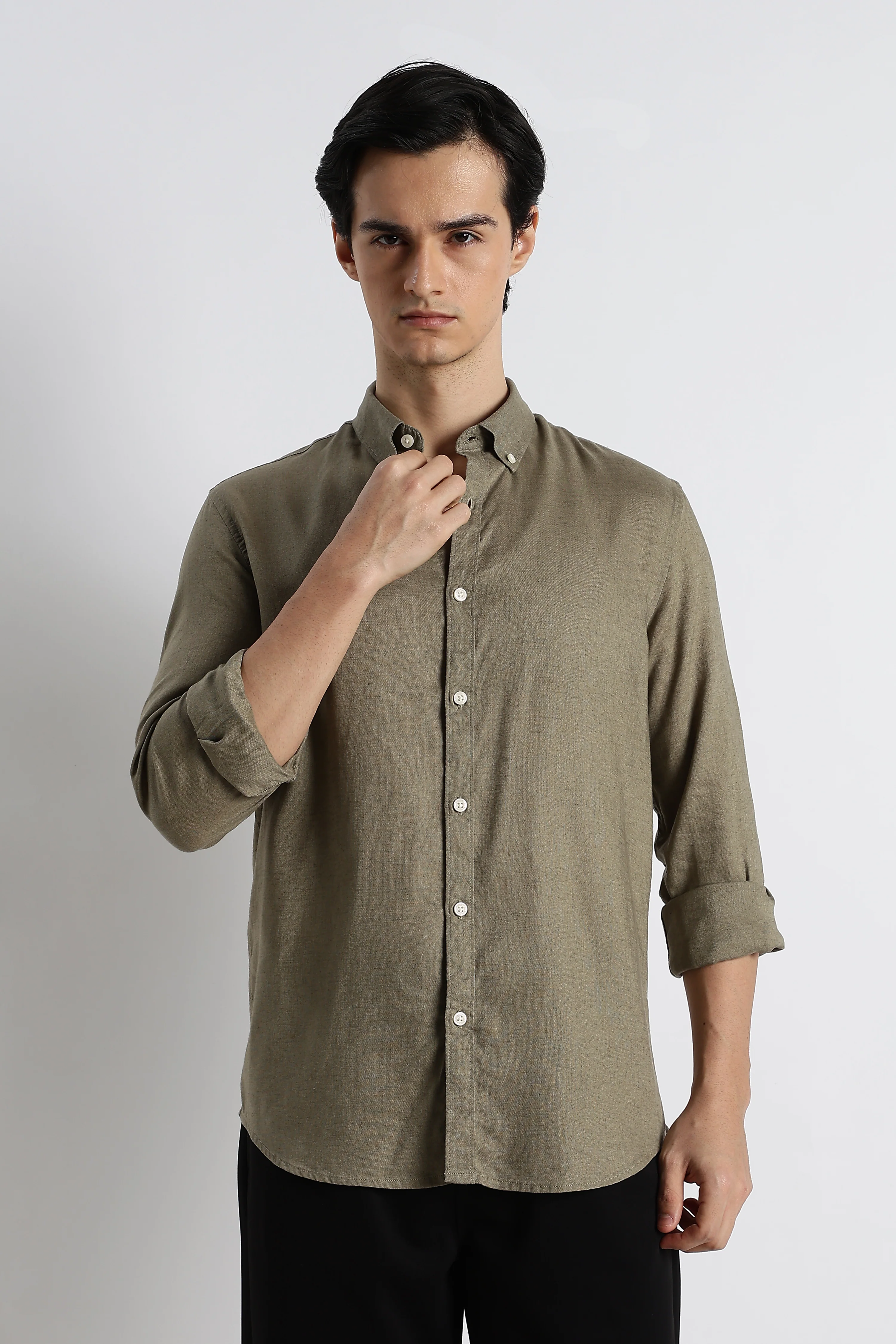 Men Cotton-Linen Shirt - Image 5