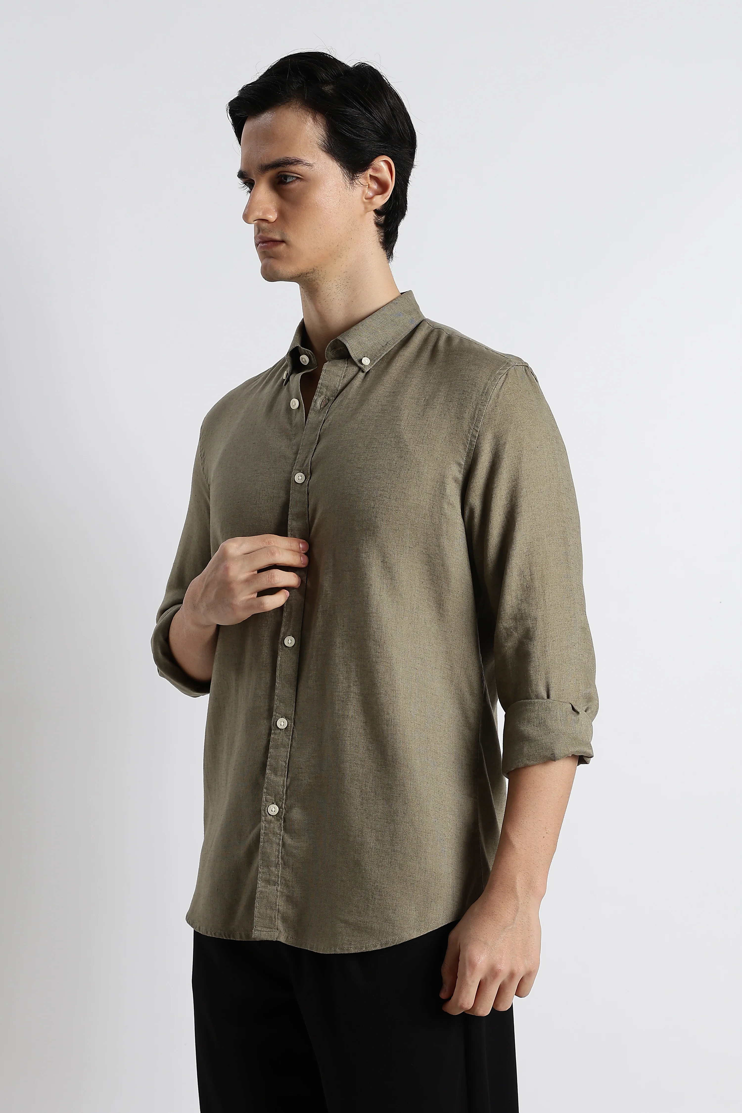 Men Cotton-Linen Shirt - Image 6