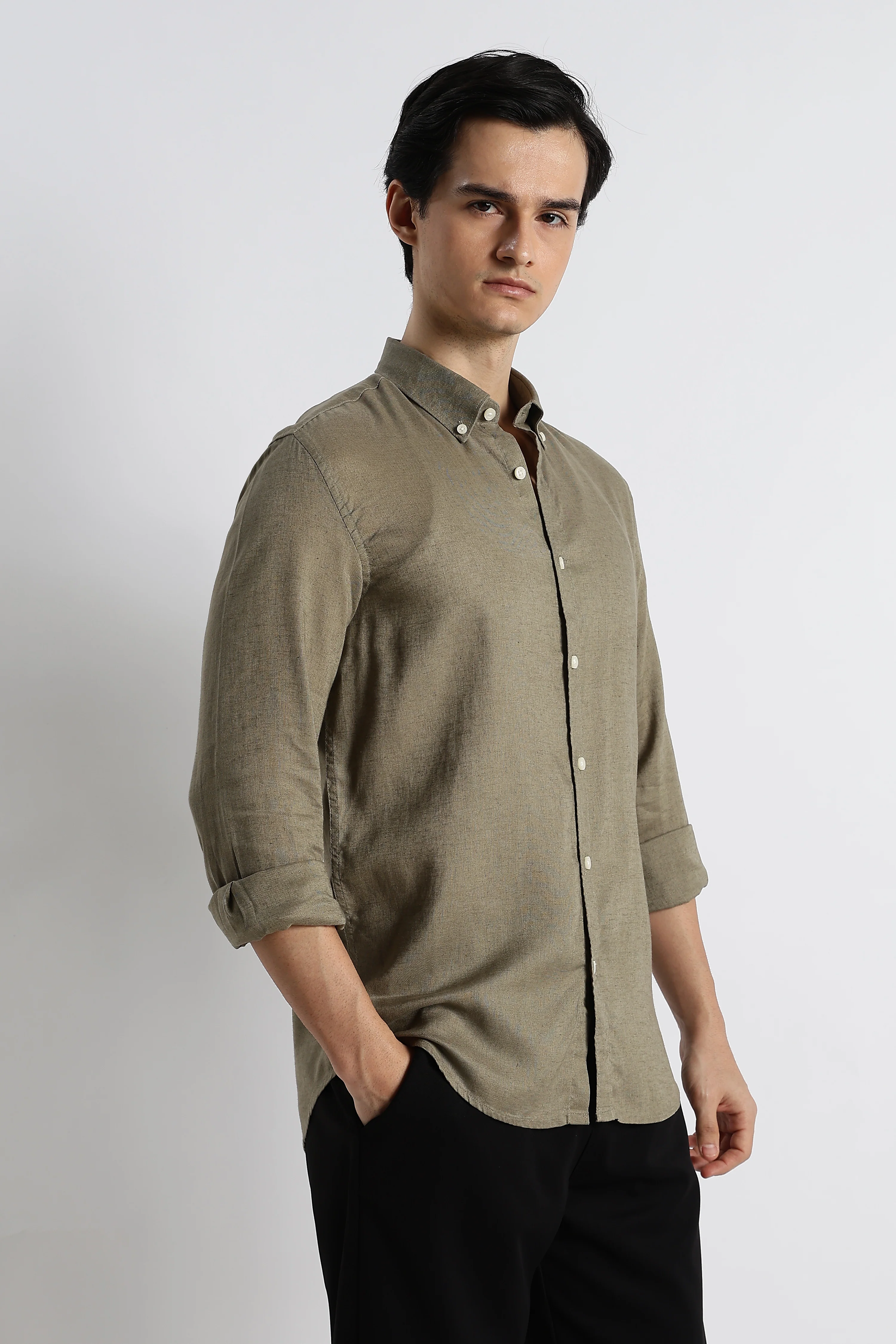 Men Cotton-Linen Shirt - Image 7