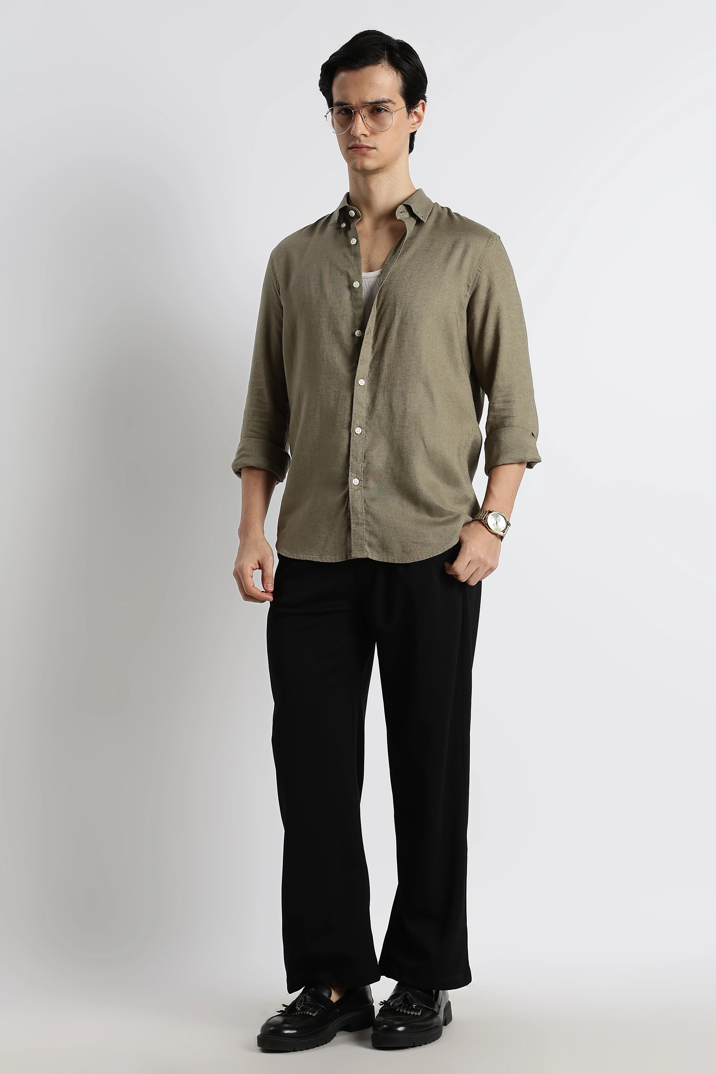 Men Cotton-Linen Shirt - Image 9