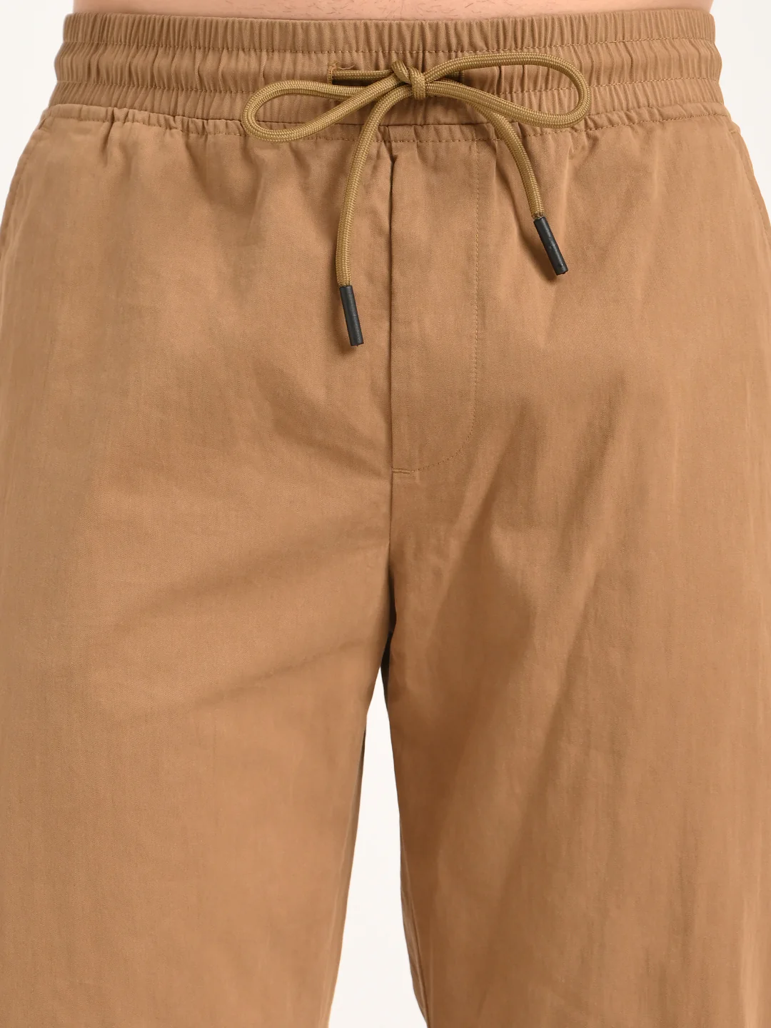 Men Cotton Pajama-Style Trousers with Drawcord - Image 6