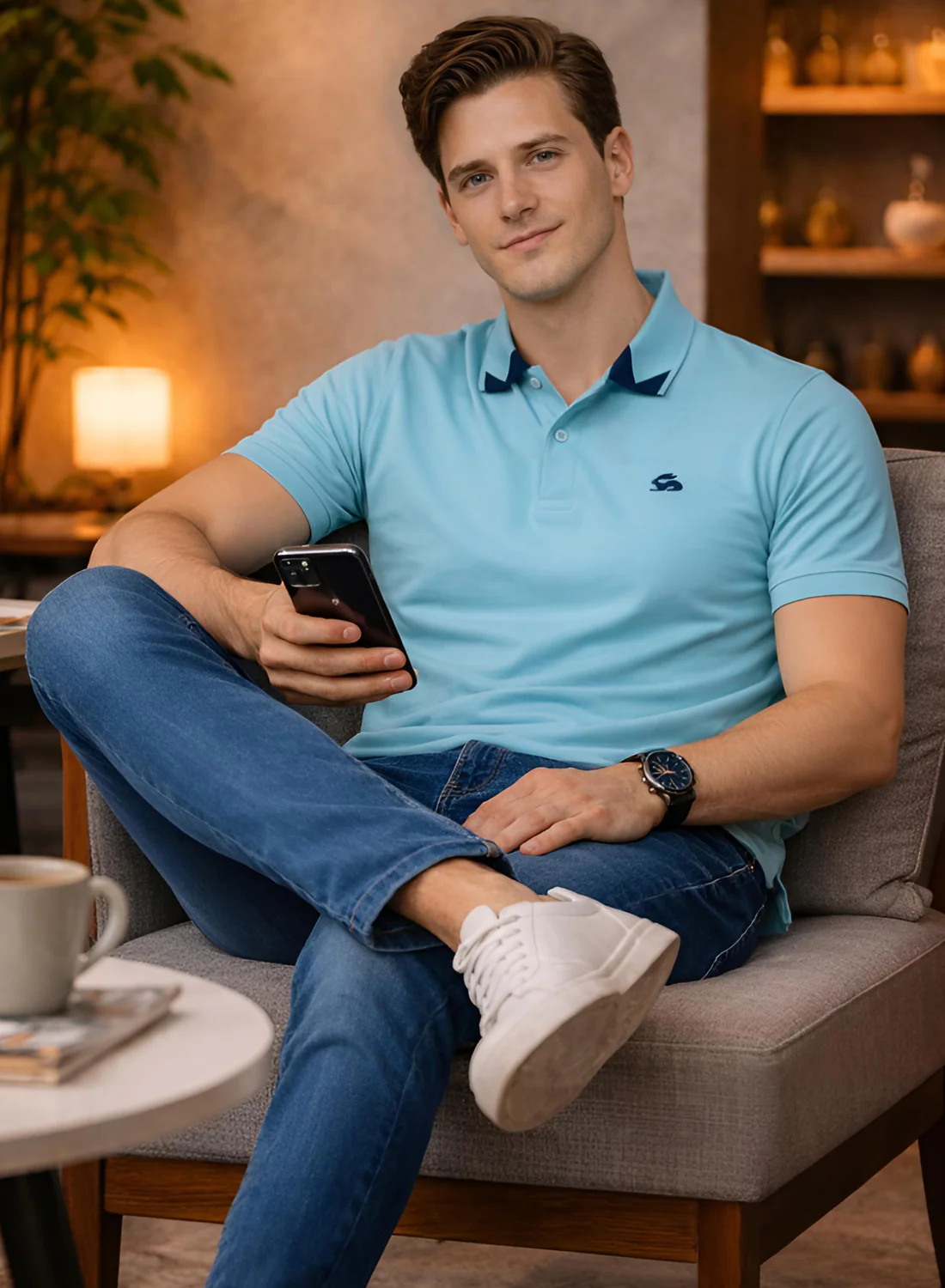 Men Cotton Polo T Shirt - Image 5