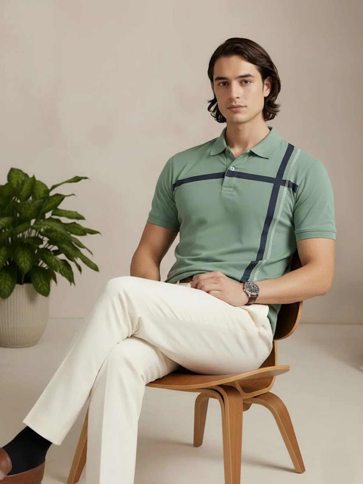 Men Cotton Polo T Shirt - Image 4