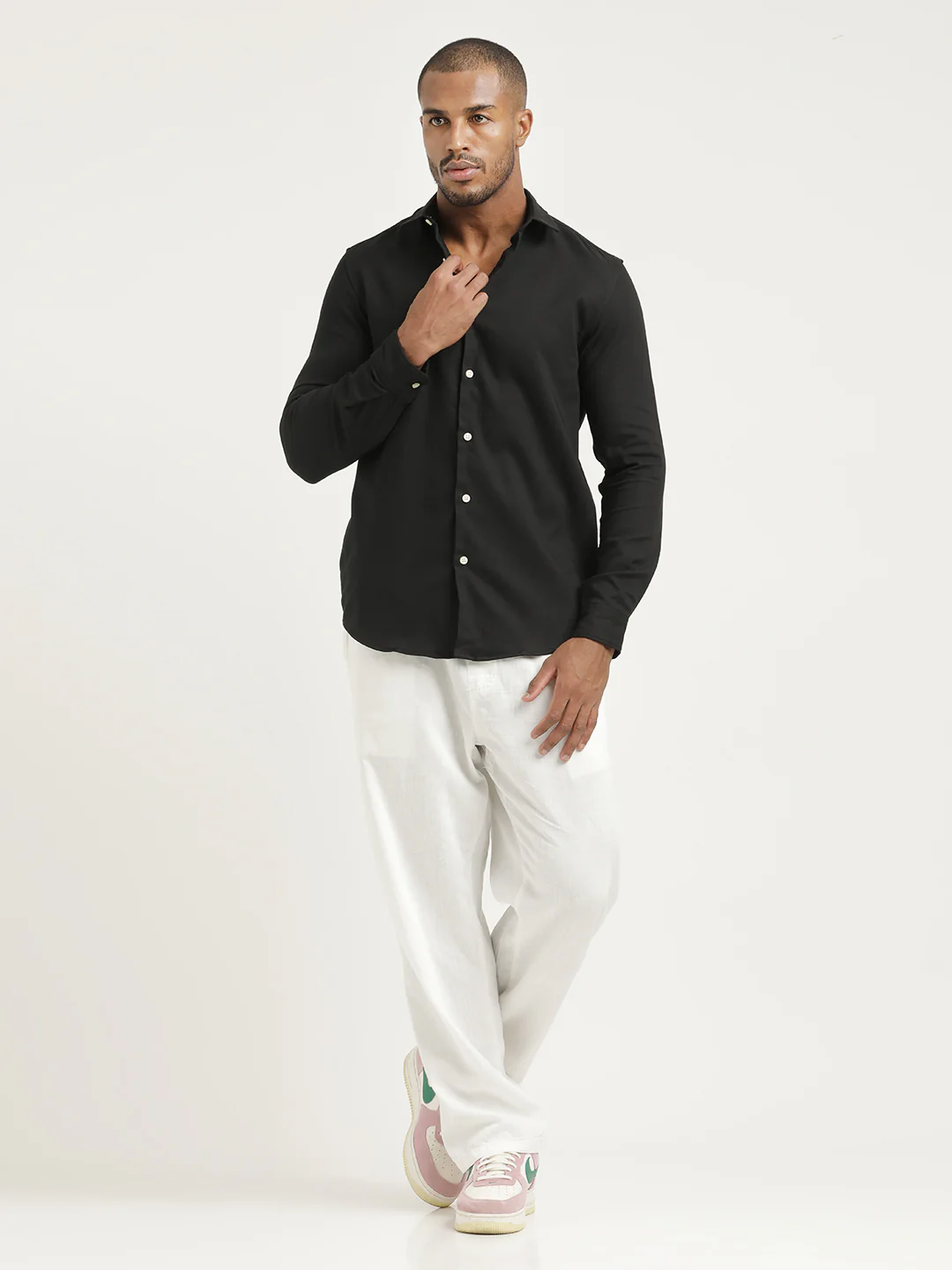Men Cotton-Poly Lycra Blend Shirt - Image 5