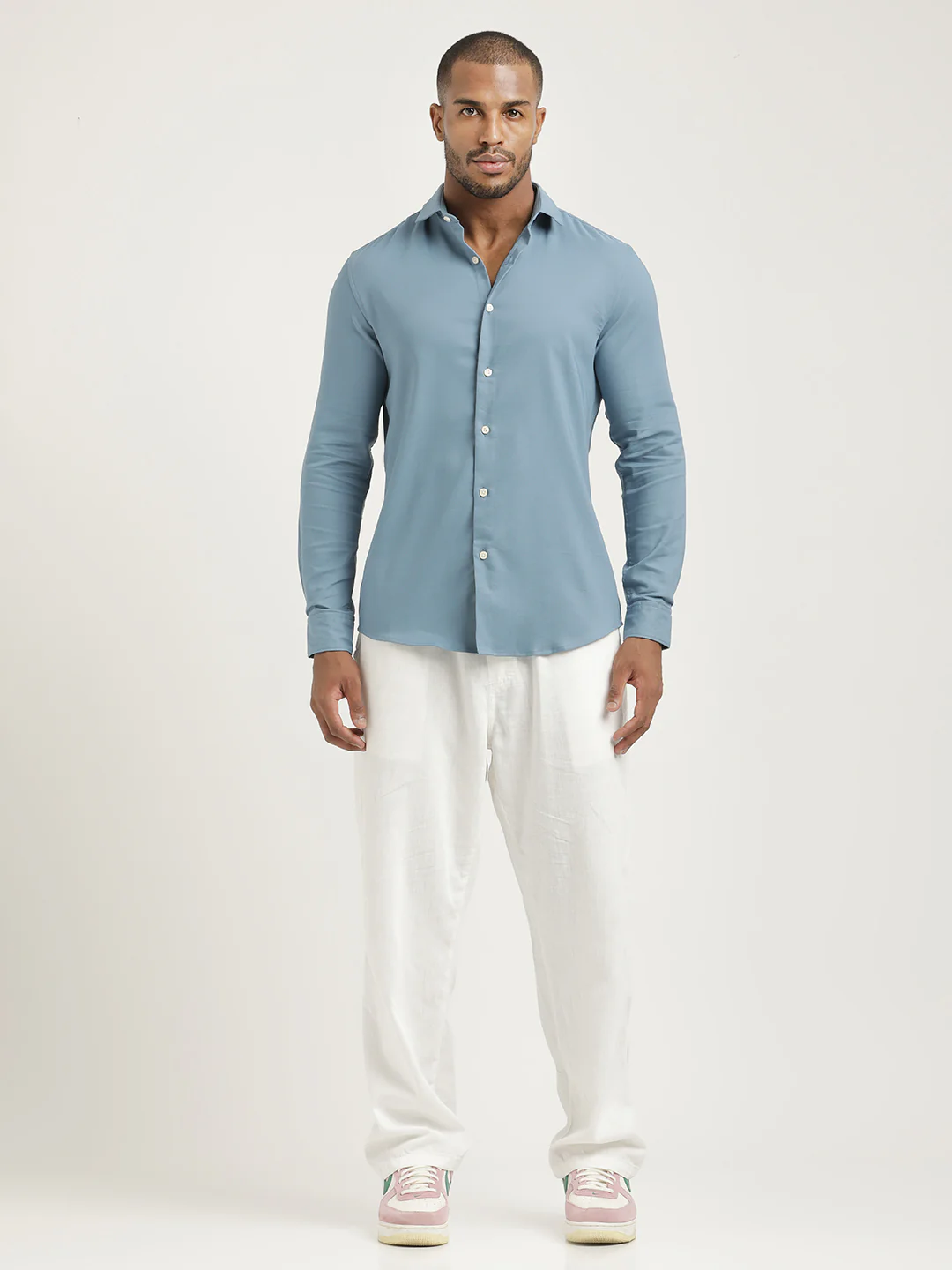 Men Cotton-Poly Lycra Blend Shirt - Image 5