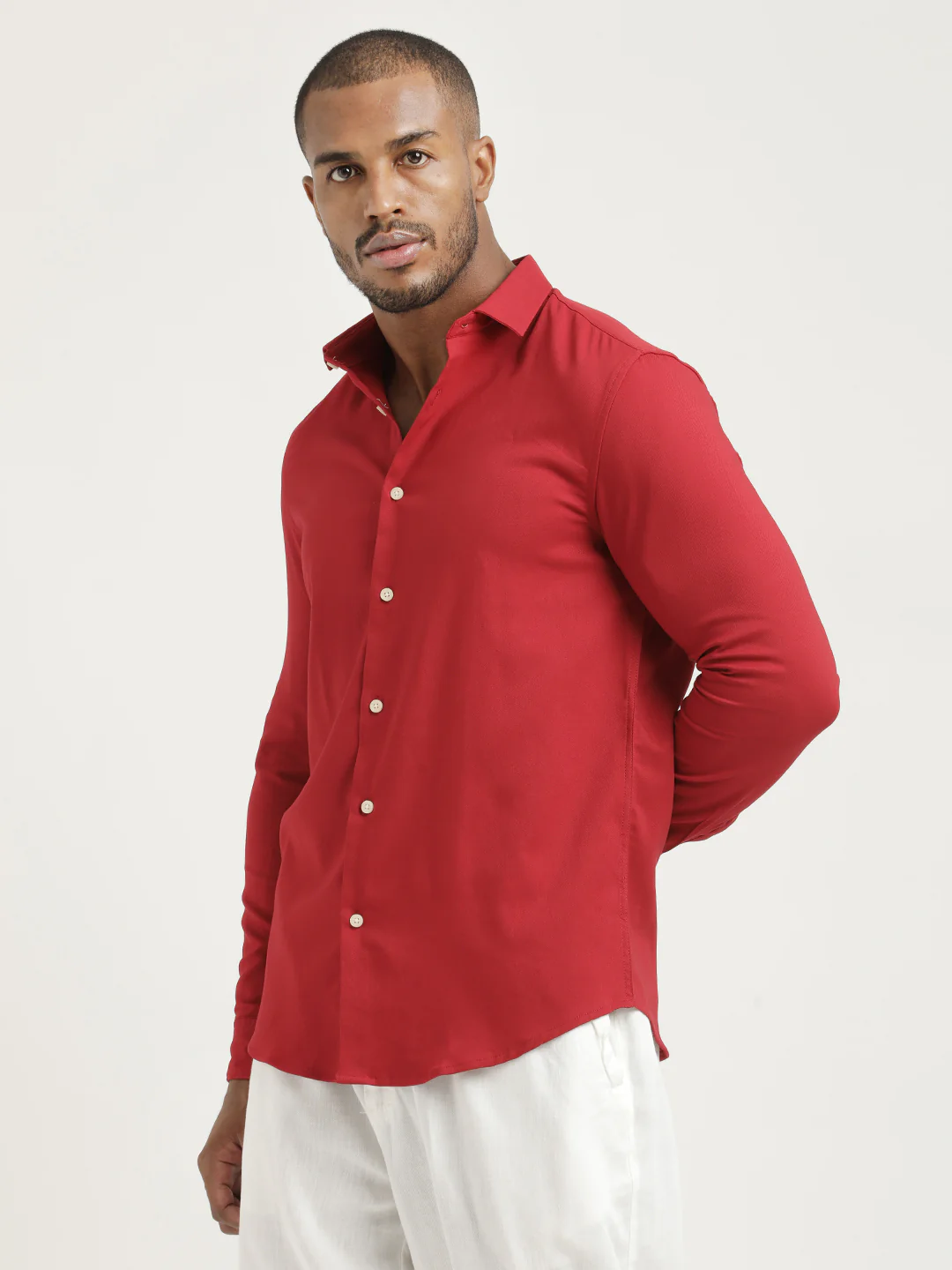 Men Cotton-Poly Lycra Blend Shirt - Image 4