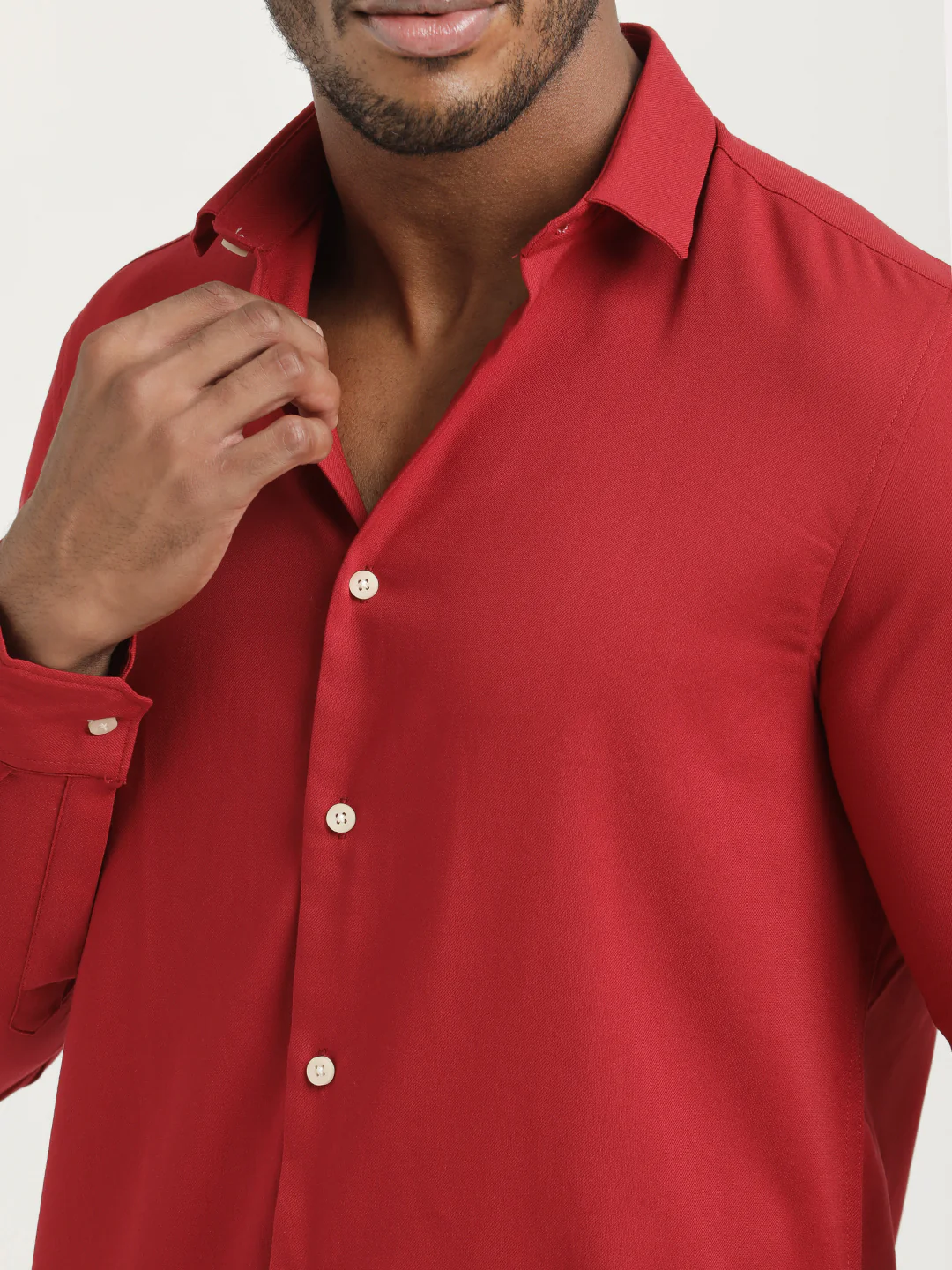 Men Cotton-Poly Lycra Blend Shirt - Image 5