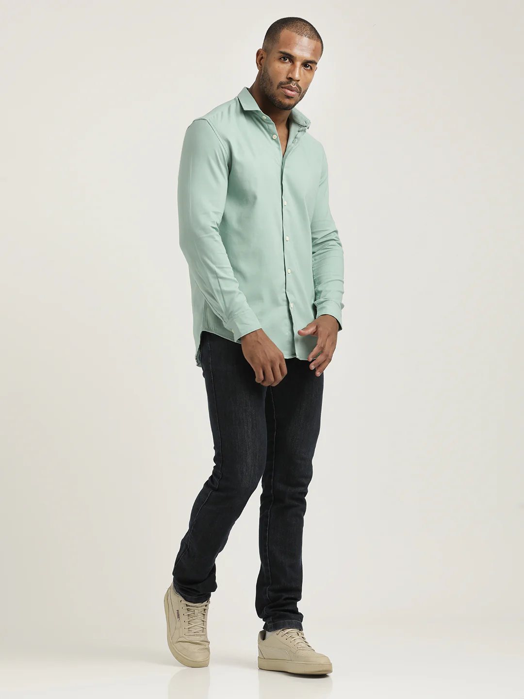 Men Cotton-Poly Lycra Blend Shirt - Image 5