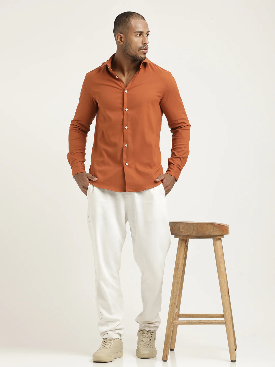 Men Cotton-Poly Lycra Blend Shirt - Image 6