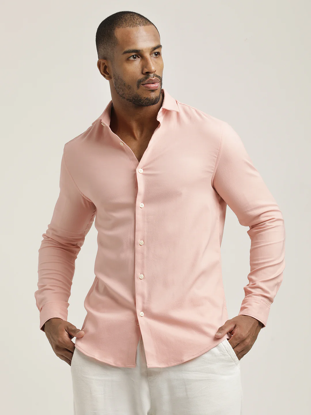 Men Cotton-Poly Lycra Blend Shirt - Image 4