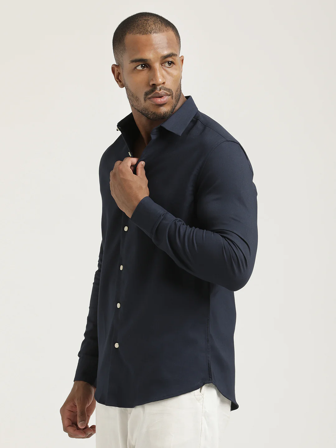 Men Cotton-Poly Lycra Blend Shirt - Image 4