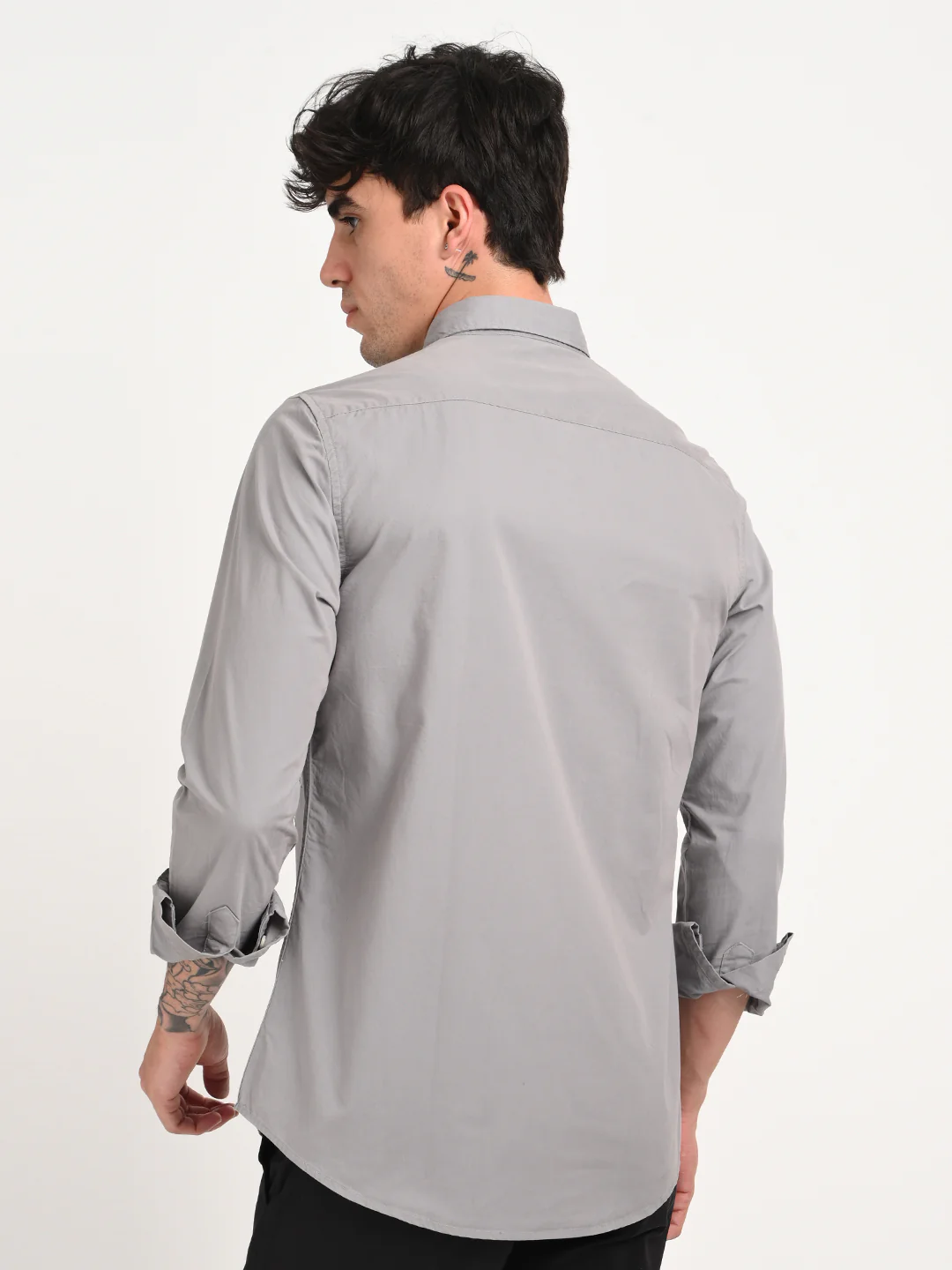 Men Cotton Shirt with Chest Pocket - Image 2