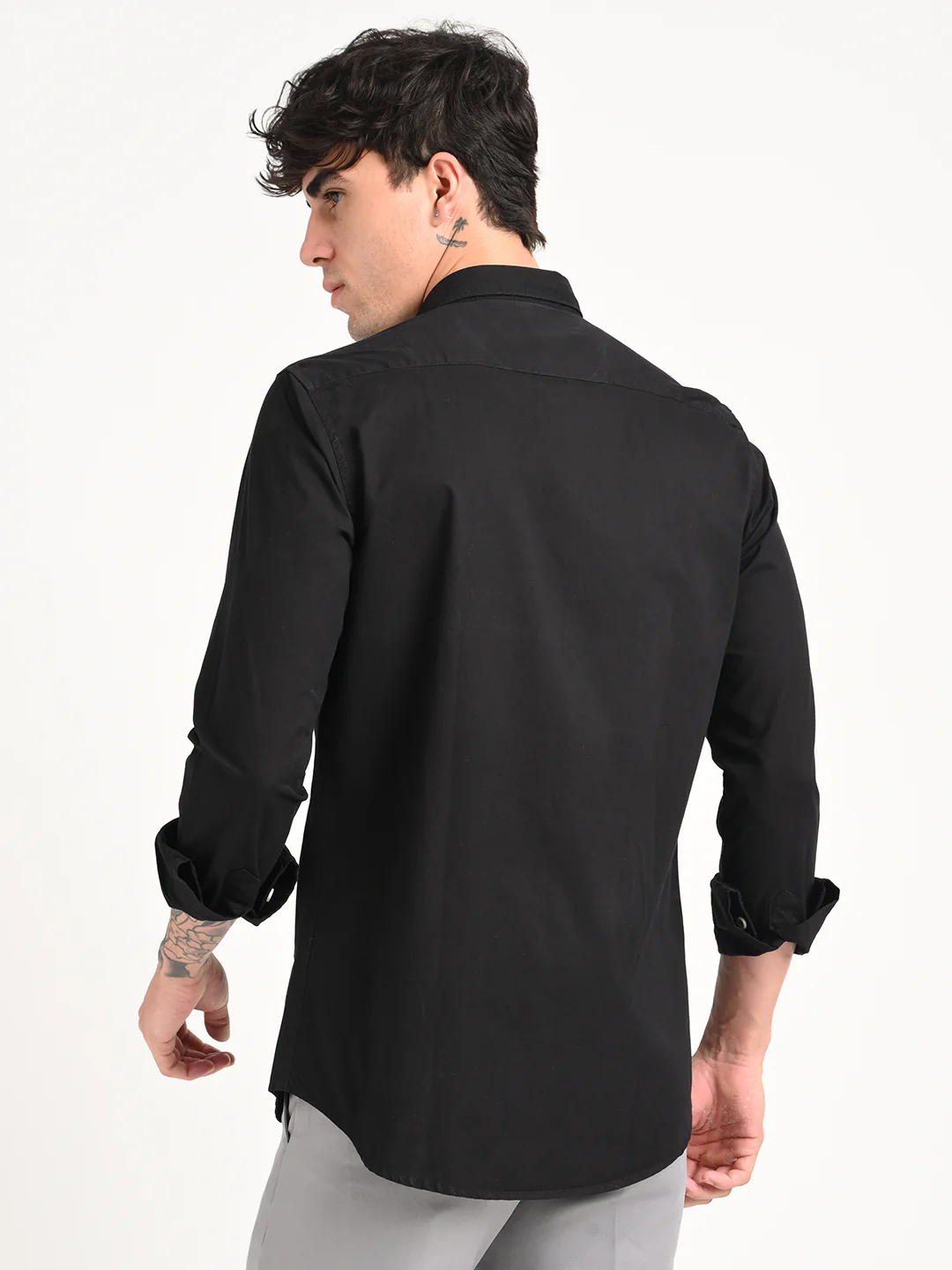 Men Cotton Shirt with Chest Pocket - Image 2