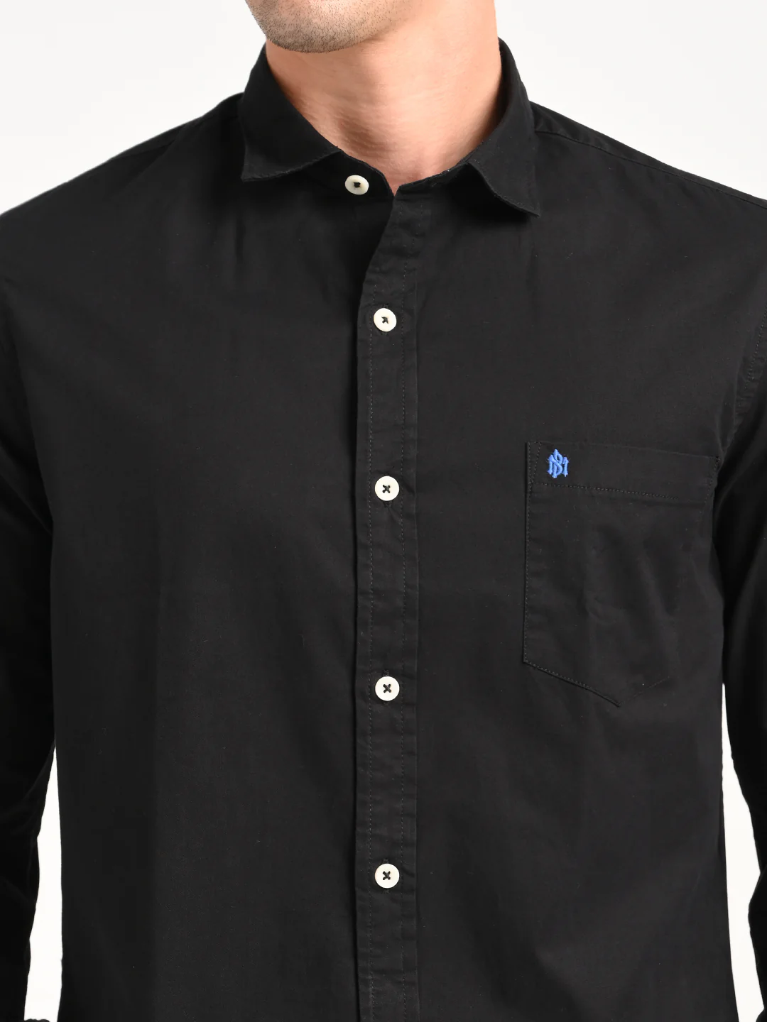 Men Cotton Shirt with Chest Pocket - Image 6