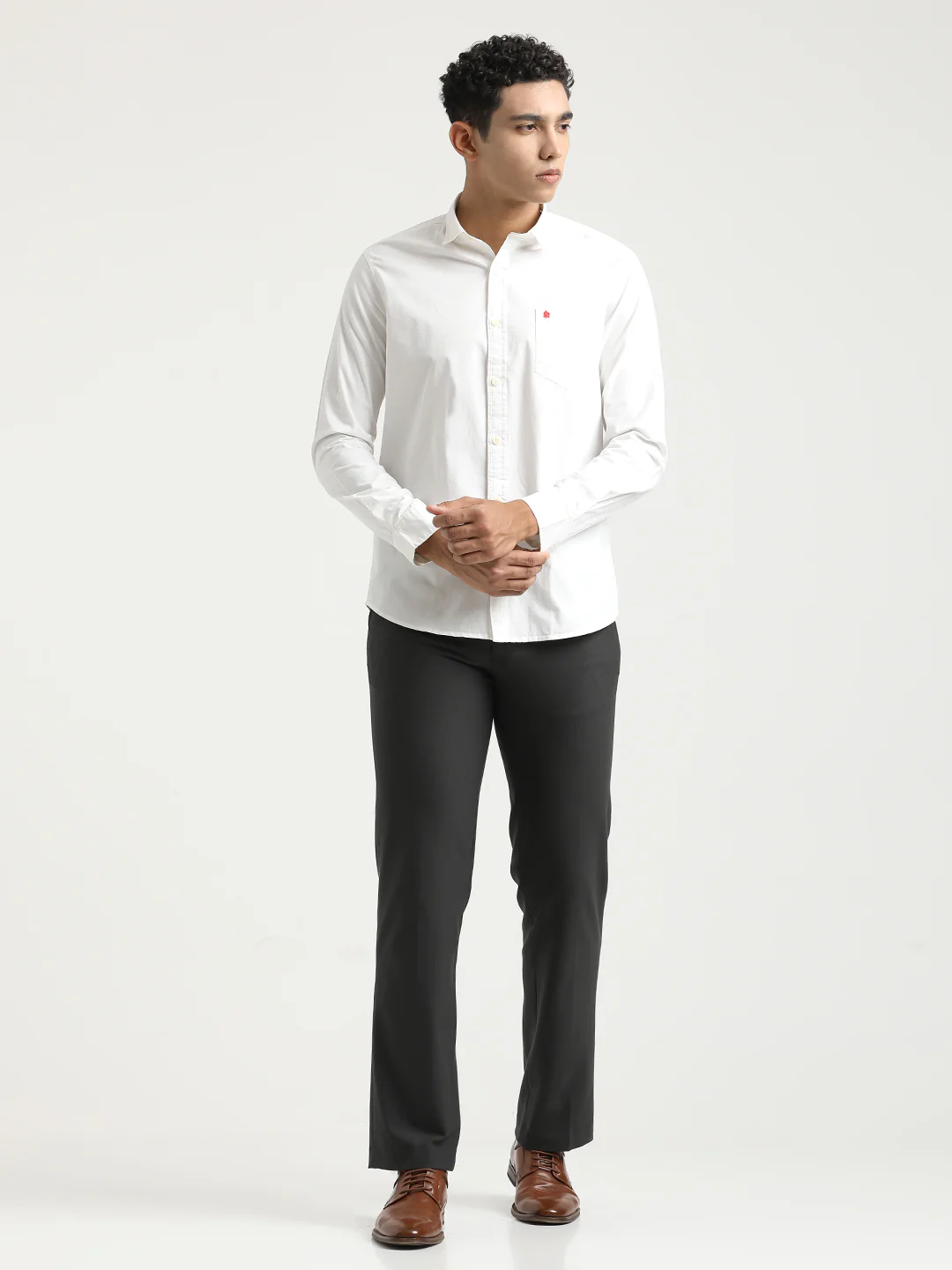 Men Cotton Shirt with Chest Pocket - Image 2
