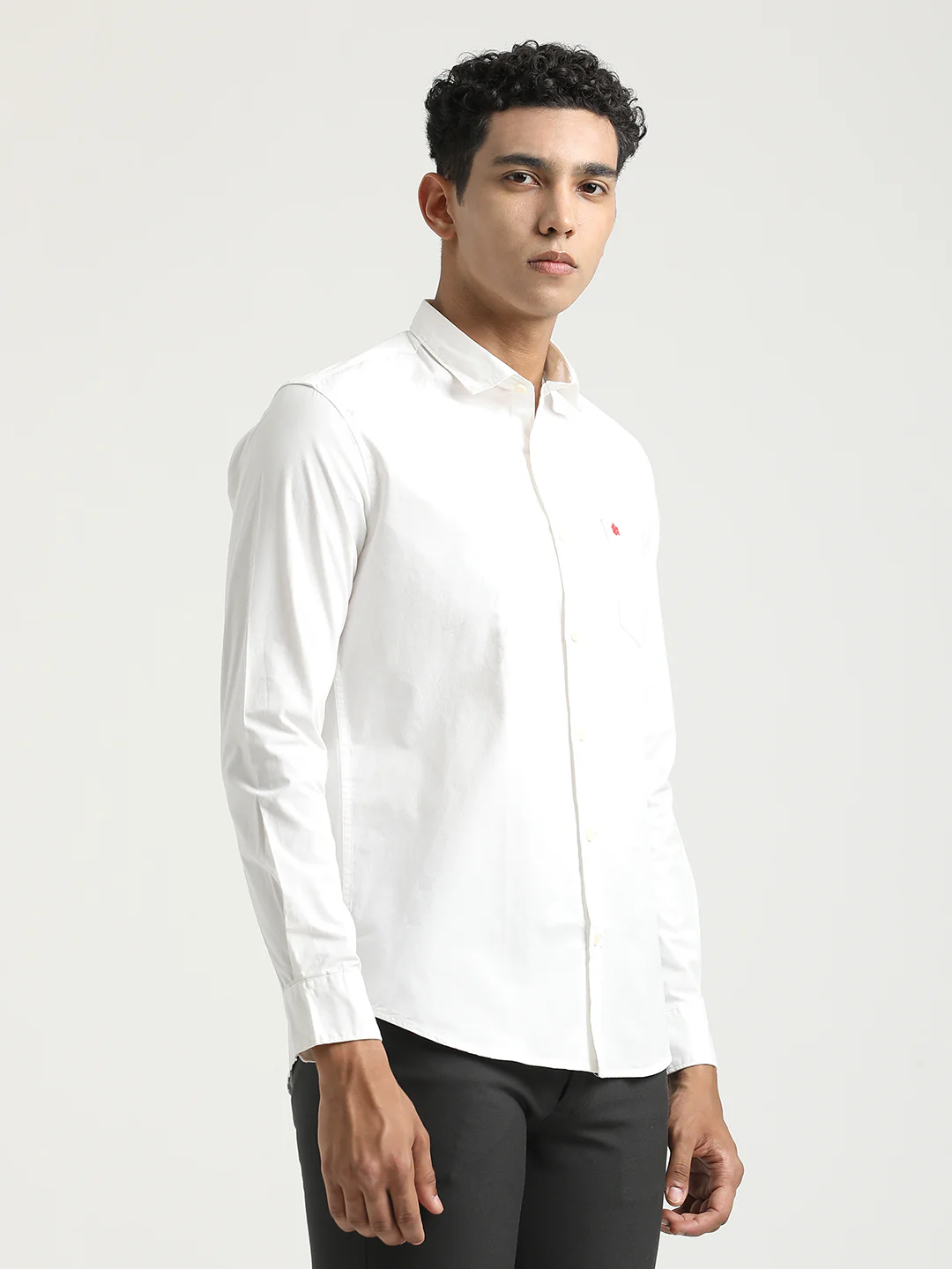 Men Cotton Shirt with Chest Pocket - Image 4