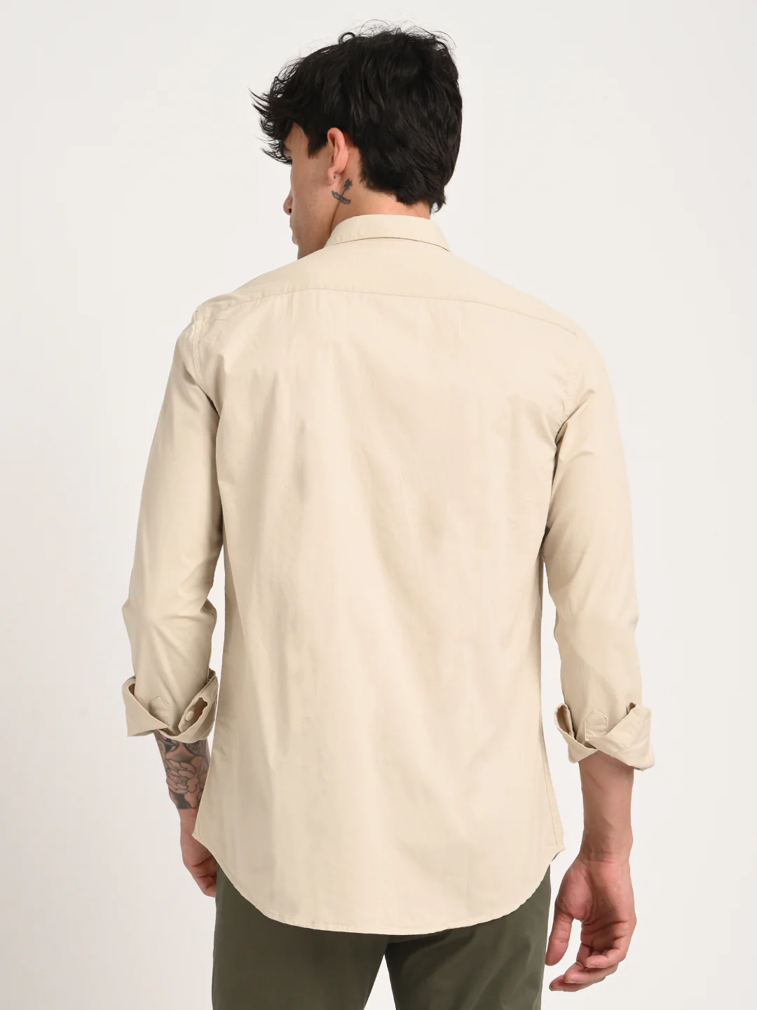 Men Cotton Shirt with Chest Pocket - Image 2