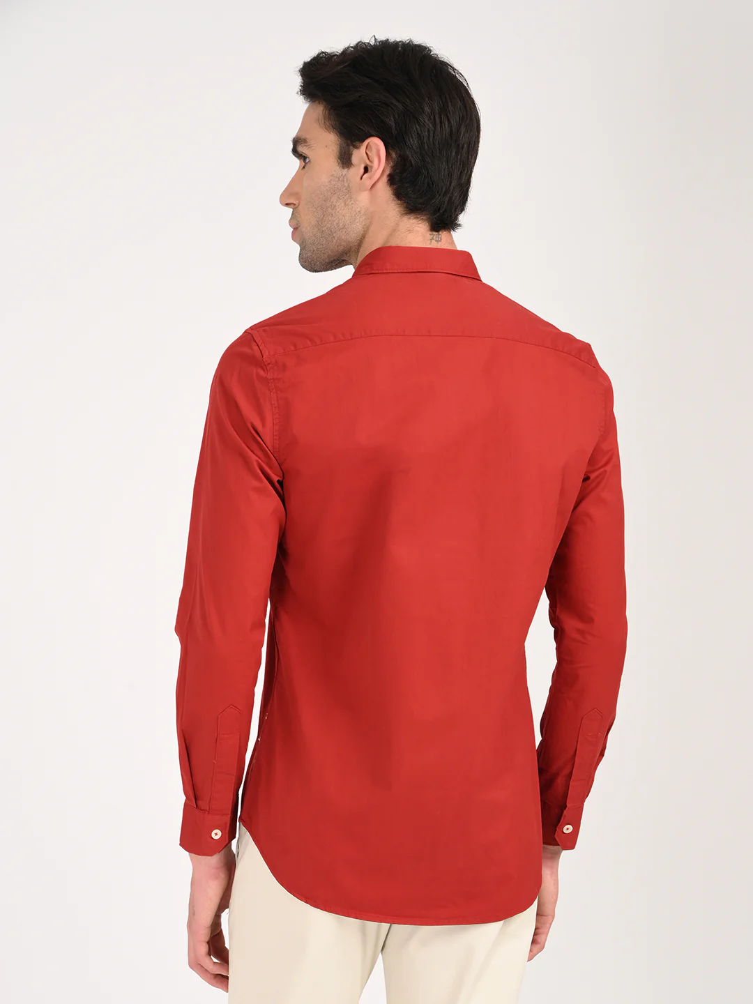 Men Cotton Shirt with Chest Pocket - Image 2