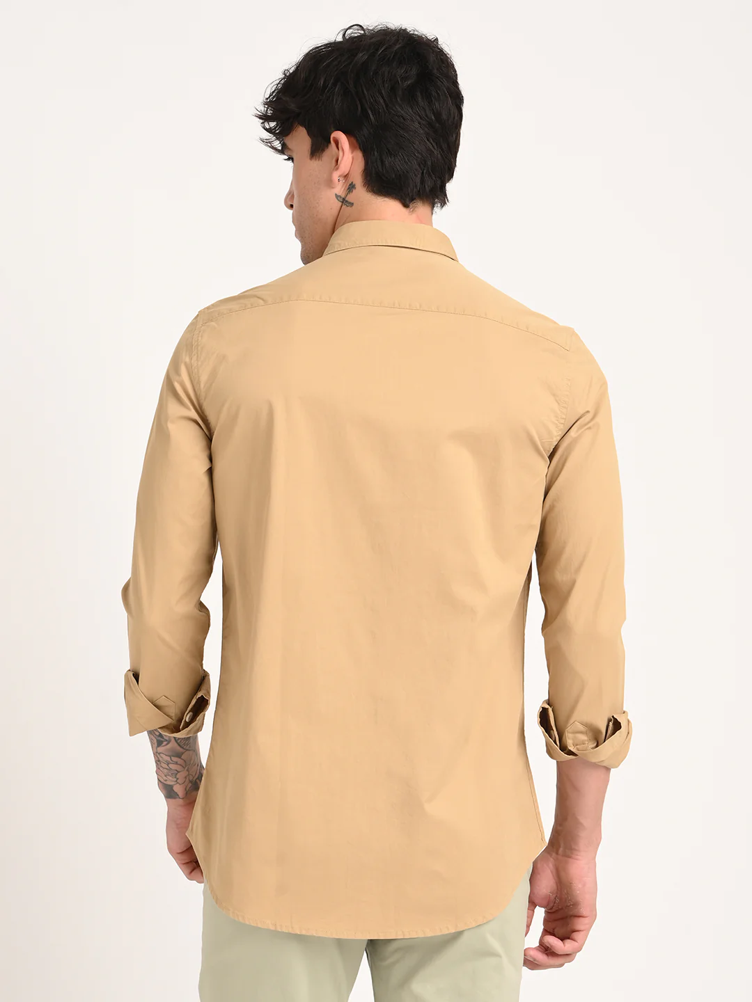 Men Cotton Shirt with Chest Pocket - Image 2
