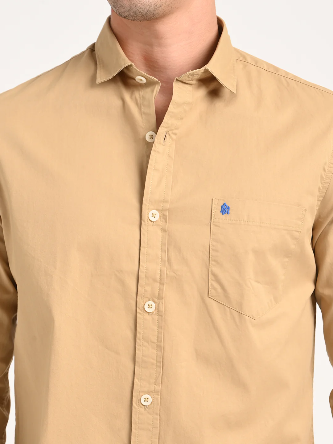 Men Cotton Shirt with Chest Pocket - Image 6