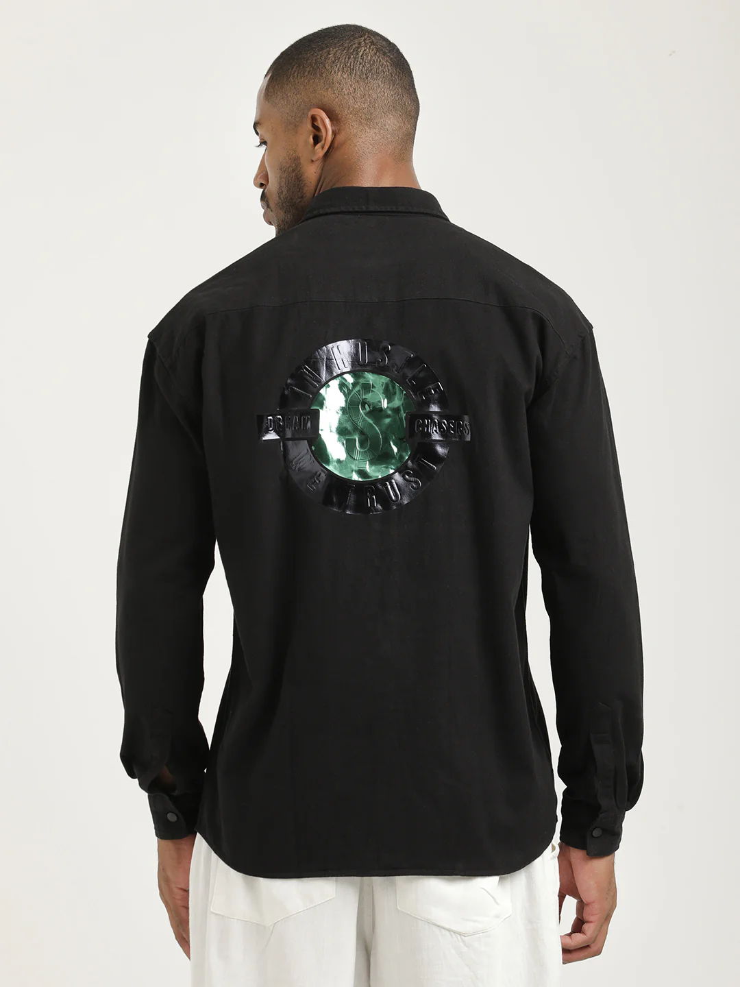Men Cotton Shirt with Double Pockets - Image 4