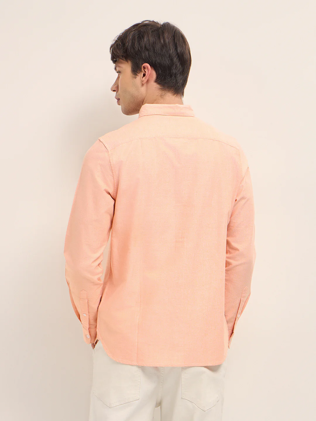 Men Cotton Solid Casual Shirt - Image 2