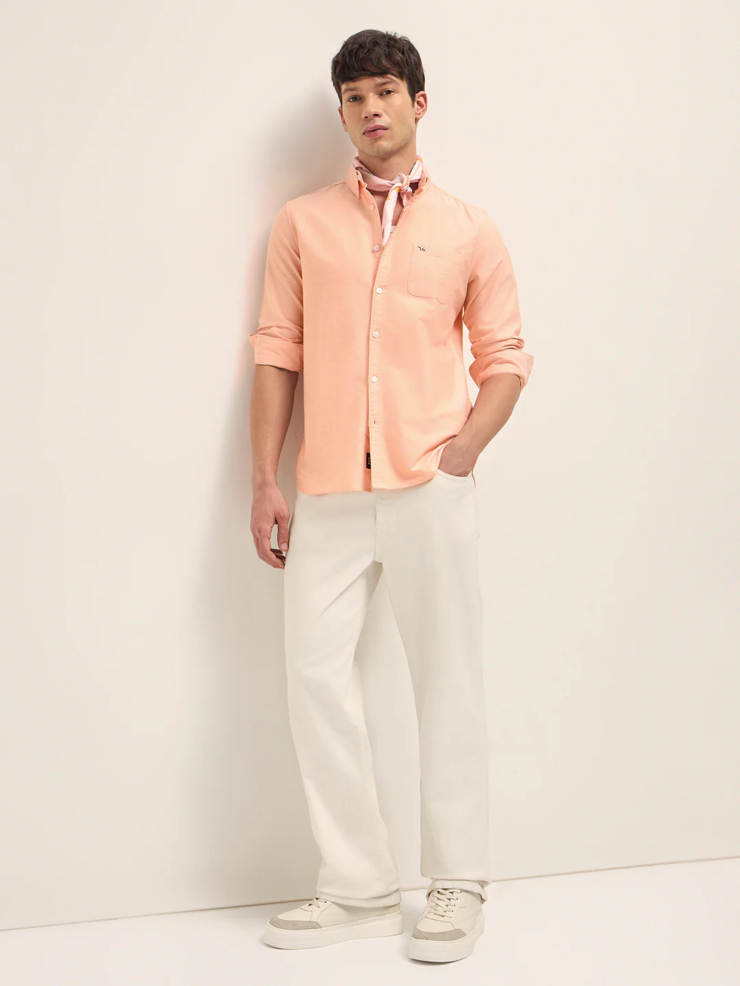 Men Cotton Solid Casual Shirt - Image 4