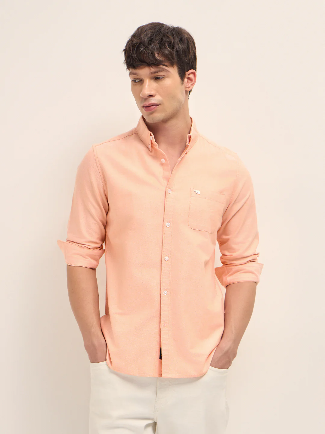 Men Cotton Solid Casual Shirt - Image 6