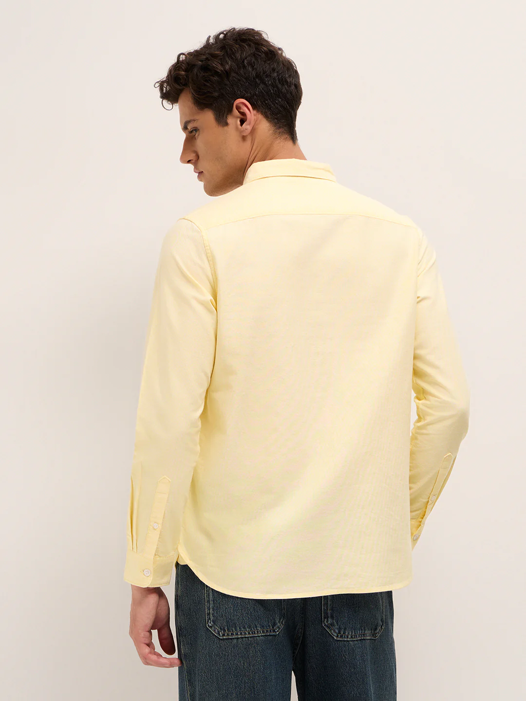 Men Cotton Solid Casual Shirt - Image 2