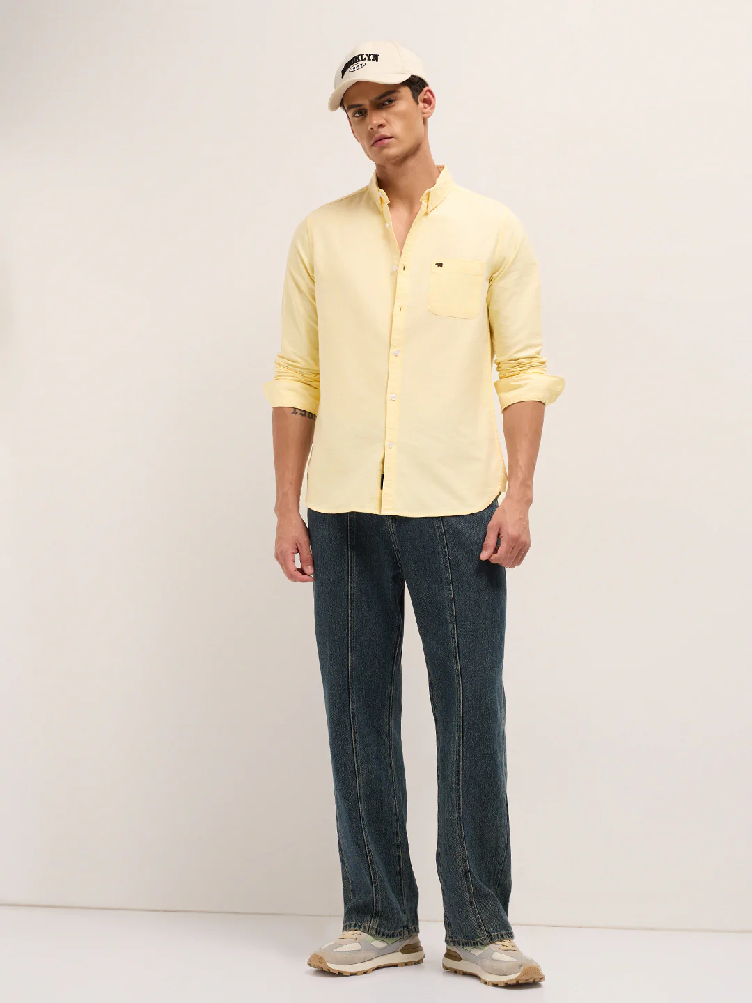 Men Cotton Solid Casual Shirt - Image 4