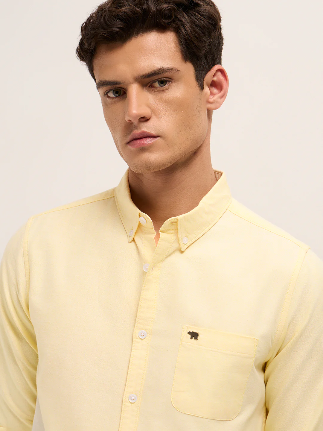 Men Cotton Solid Casual Shirt - Image 5