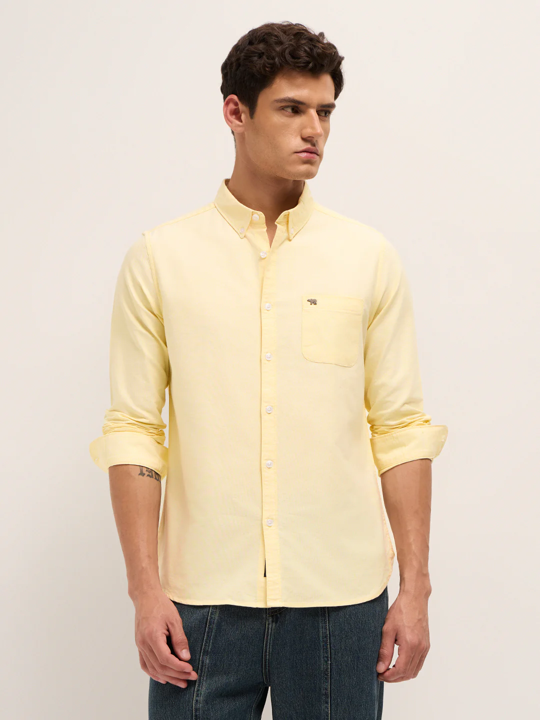 Men Cotton Solid Casual Shirt - Image 6