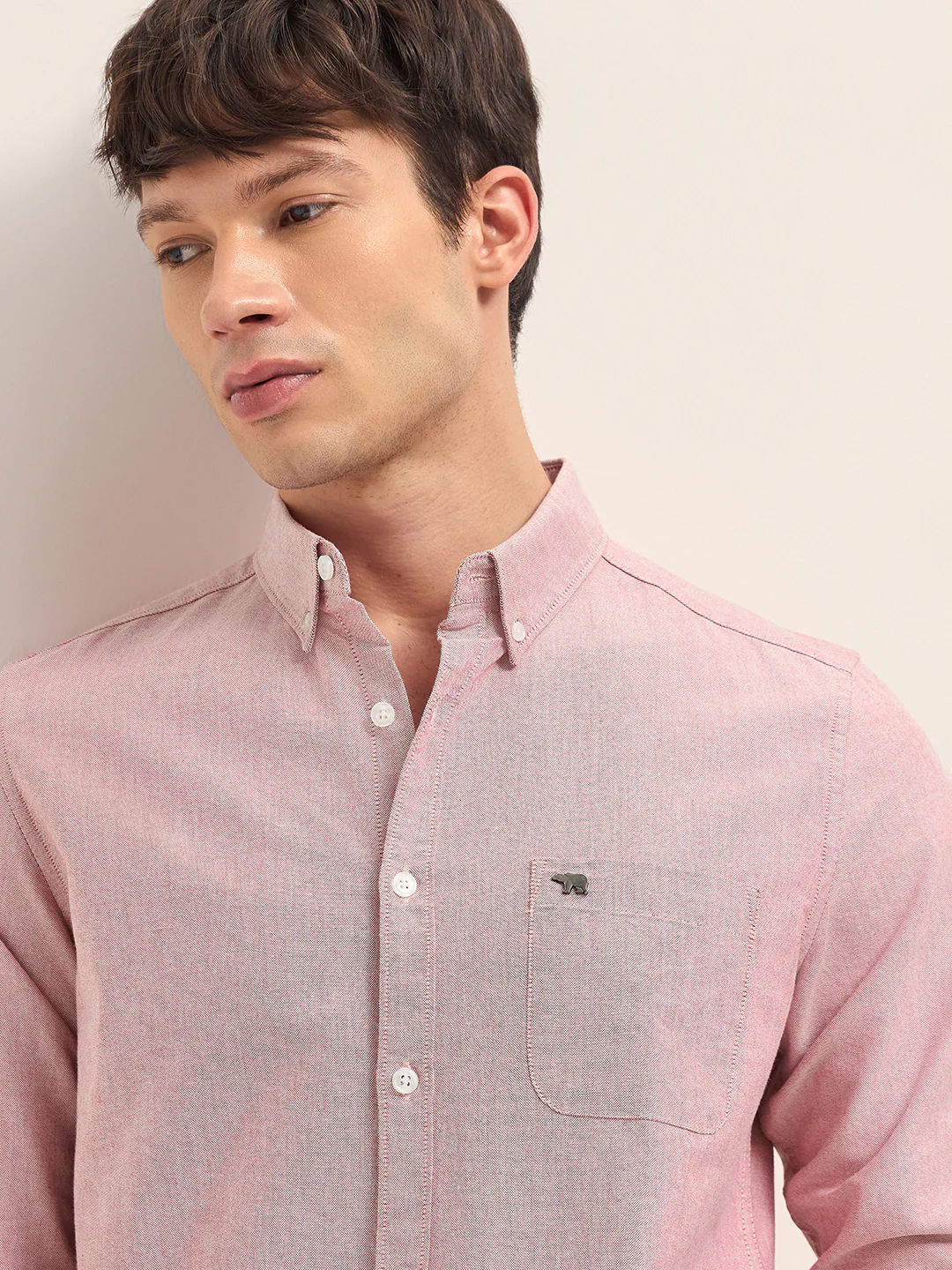 Men Cotton Solid Casual Shirt - Image 5