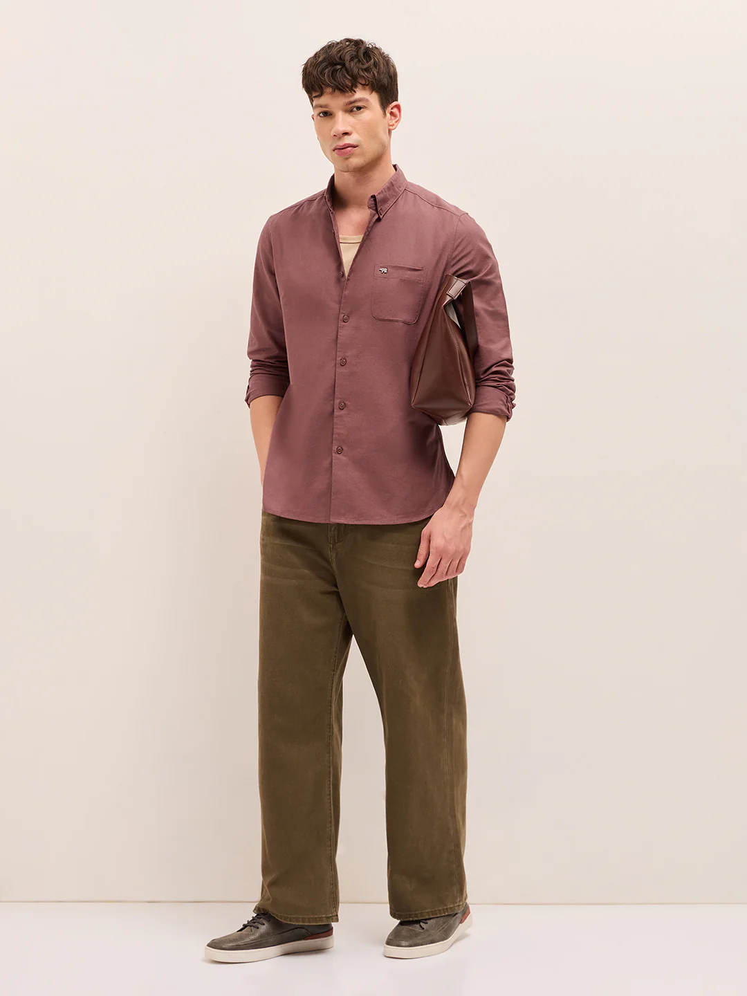 Men Cotton Solid Casual Shirt - Image 4