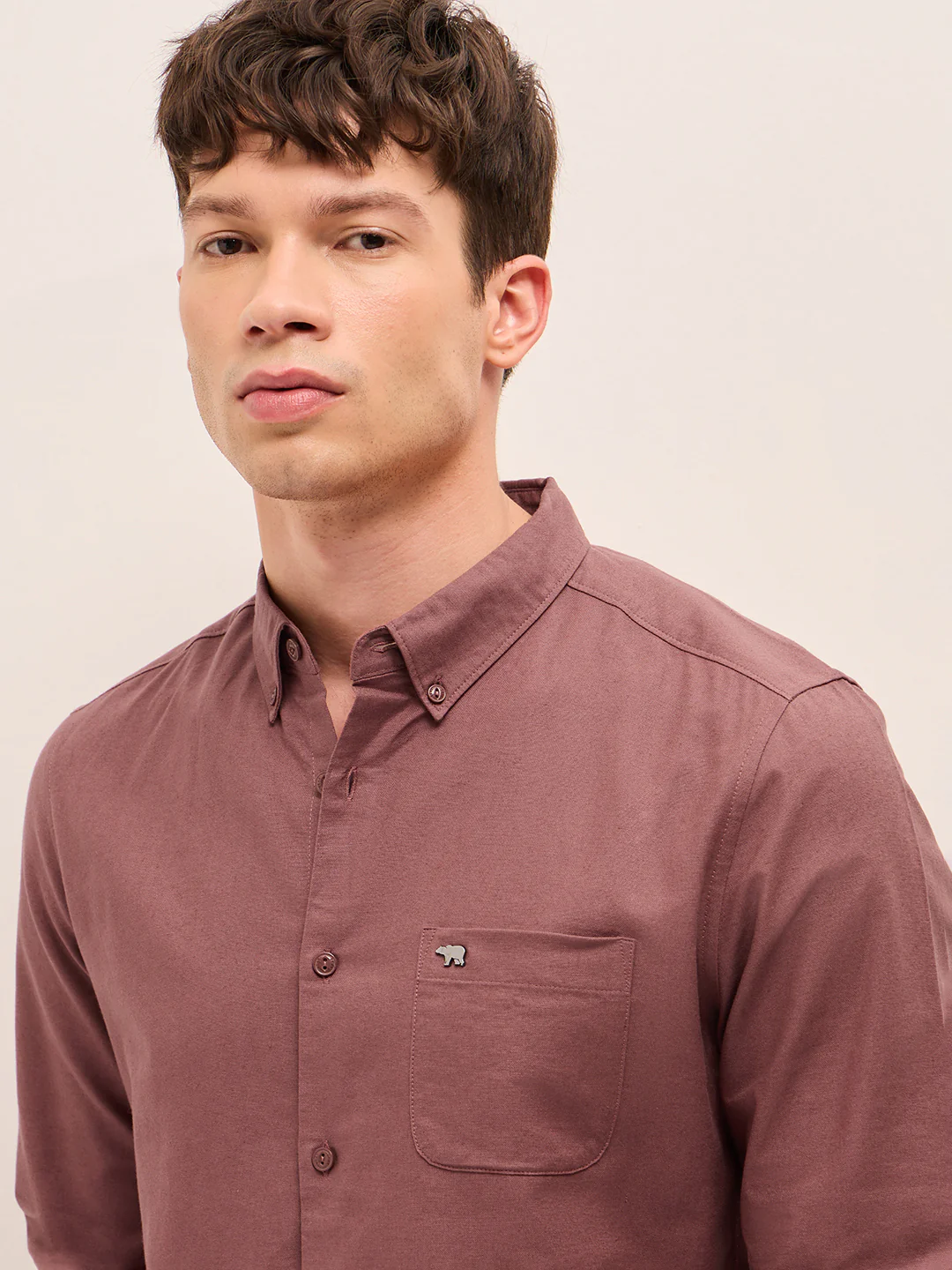 Men Cotton Solid Casual Shirt - Image 5