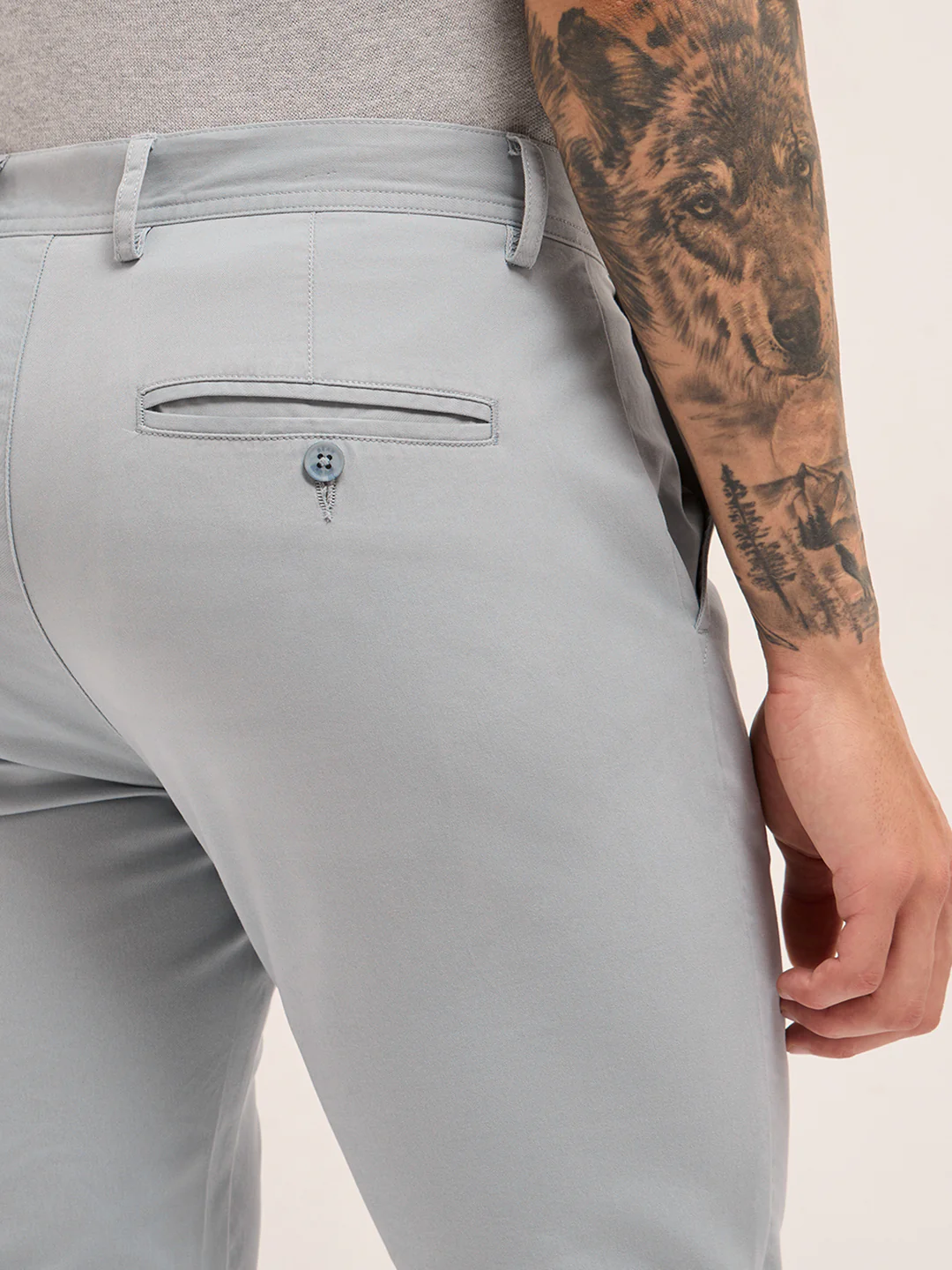 Men Cotton Solid Casual Trouser - Image 6