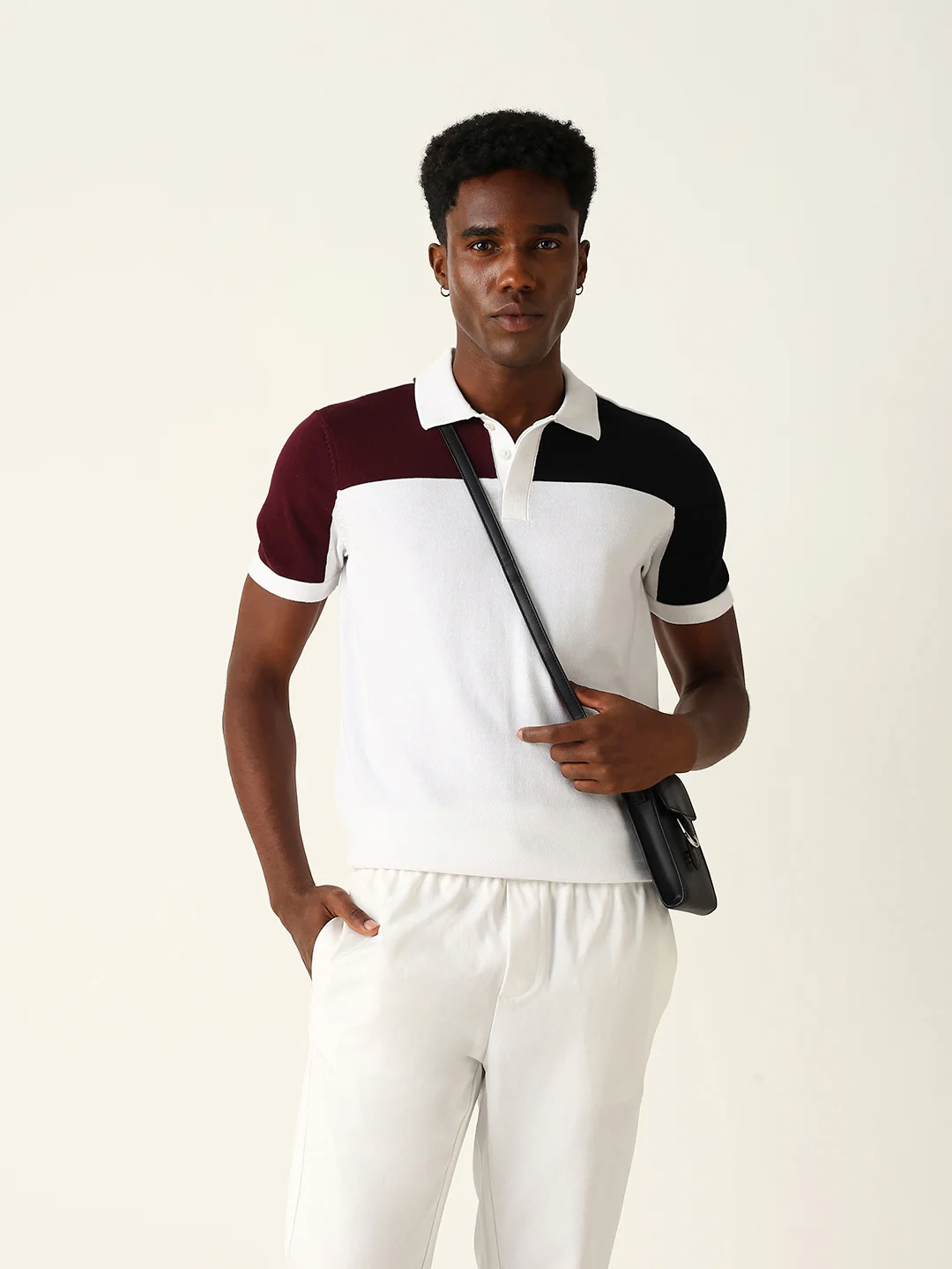 Men Cotton Solid Polo T-Shirt - Image 2