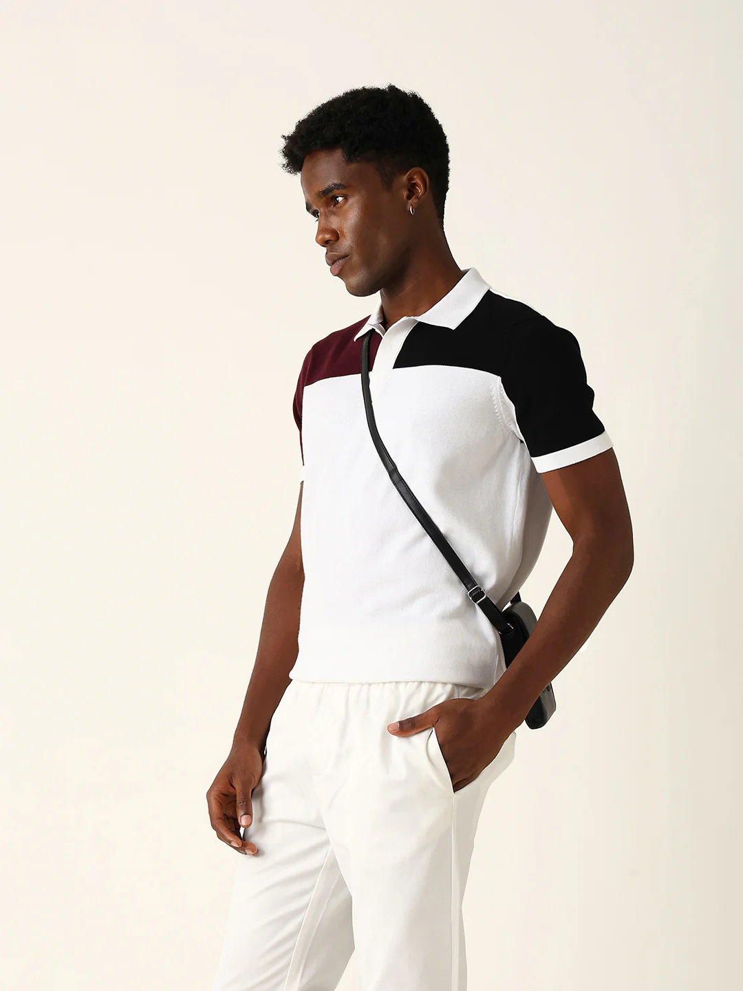 Men Cotton Solid Polo T-Shirt - Image 3