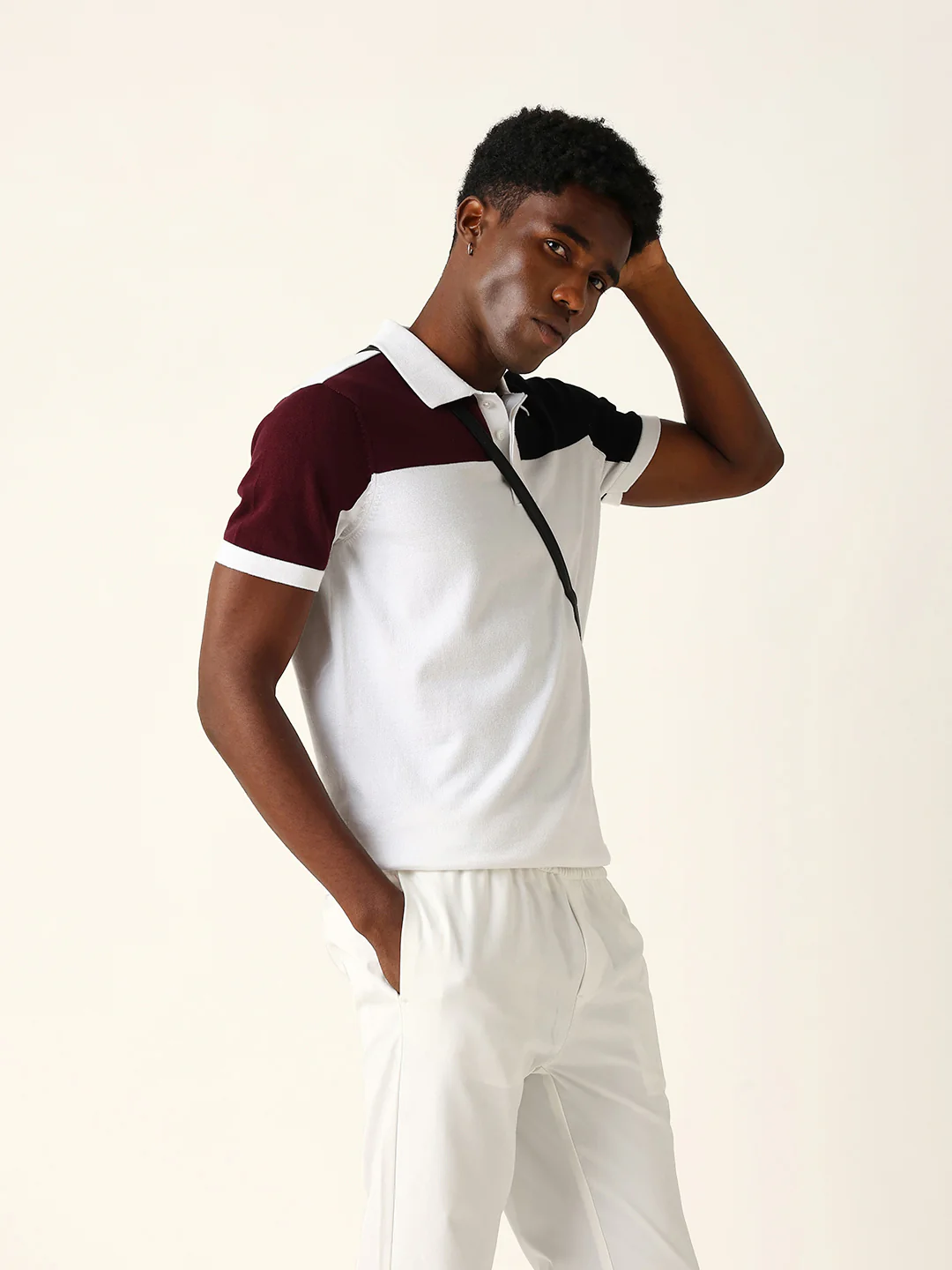 Men Cotton Solid Polo T-Shirt - Image 4