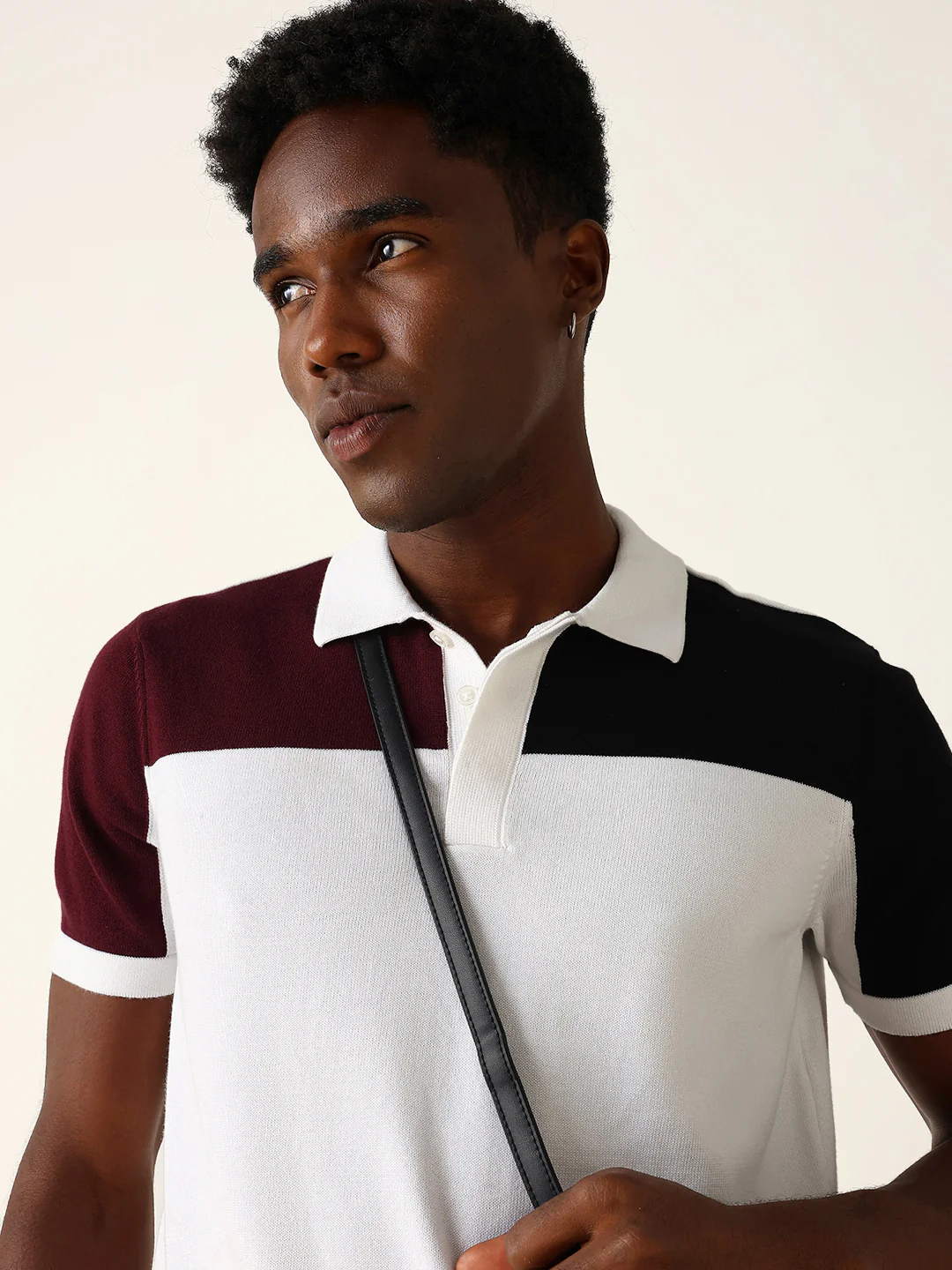 Men Cotton Solid Polo T-Shirt - Image 5