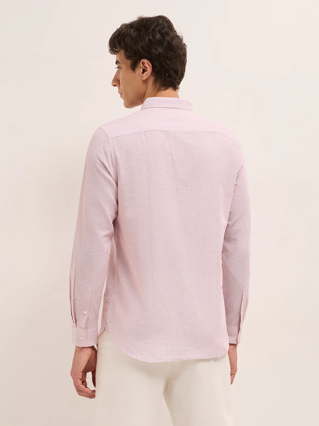 Men Cotton Striped Casual Shirt - Image 2