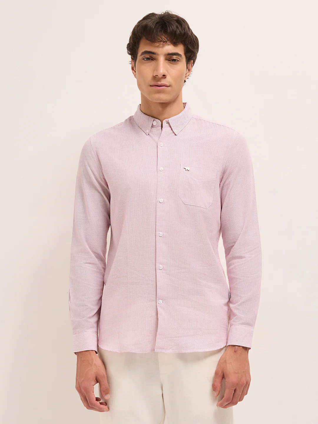 Men Cotton Striped Casual Shirt - Image 6